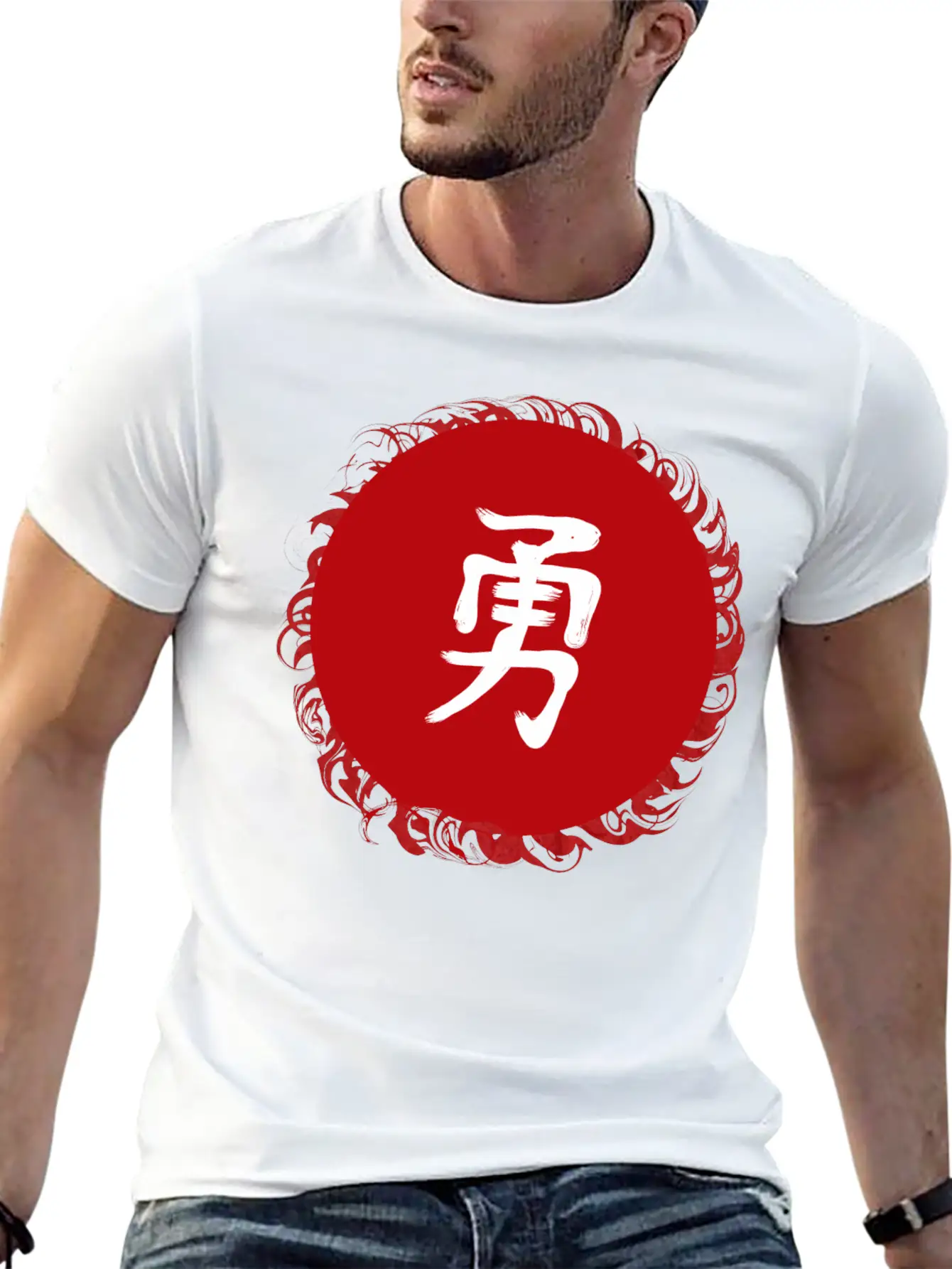 Brave - Japanese Kanji Essential Cotton Tee For Daily Outfits ¨C Unisex Style