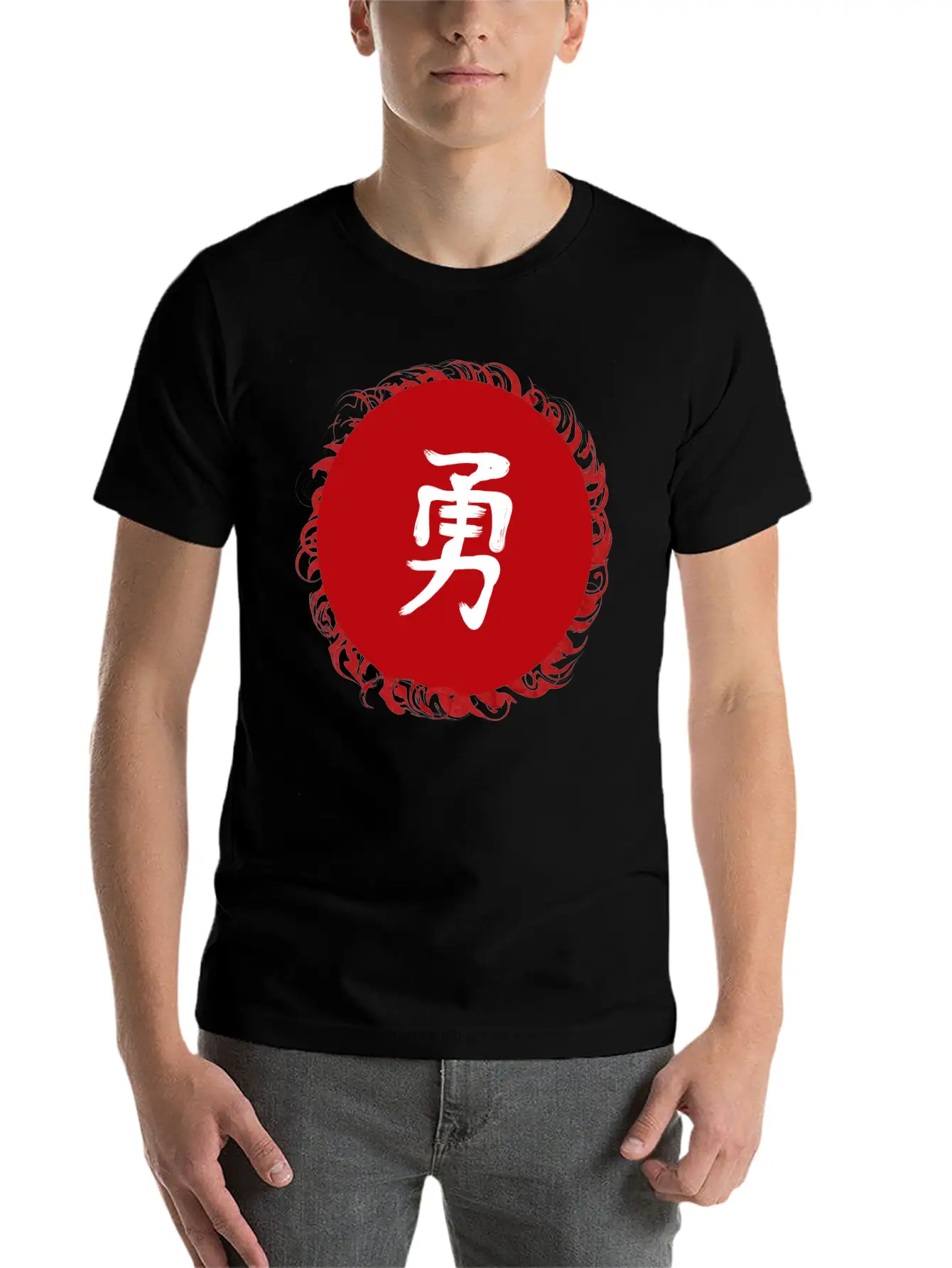 Brave - Japanese Kanji Essential Cotton Tee For Daily Outfits ¨C Unisex Style