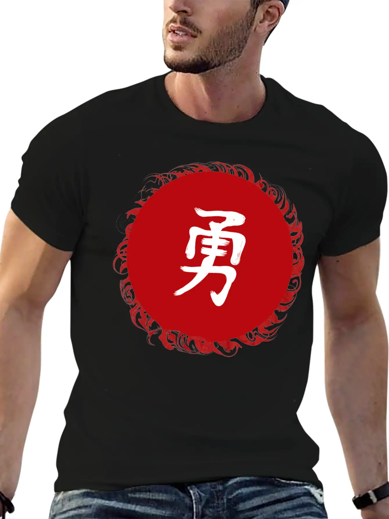 Brave - Japanese Kanji Essential Cotton Tee For Daily Outfits ¨C Unisex Style