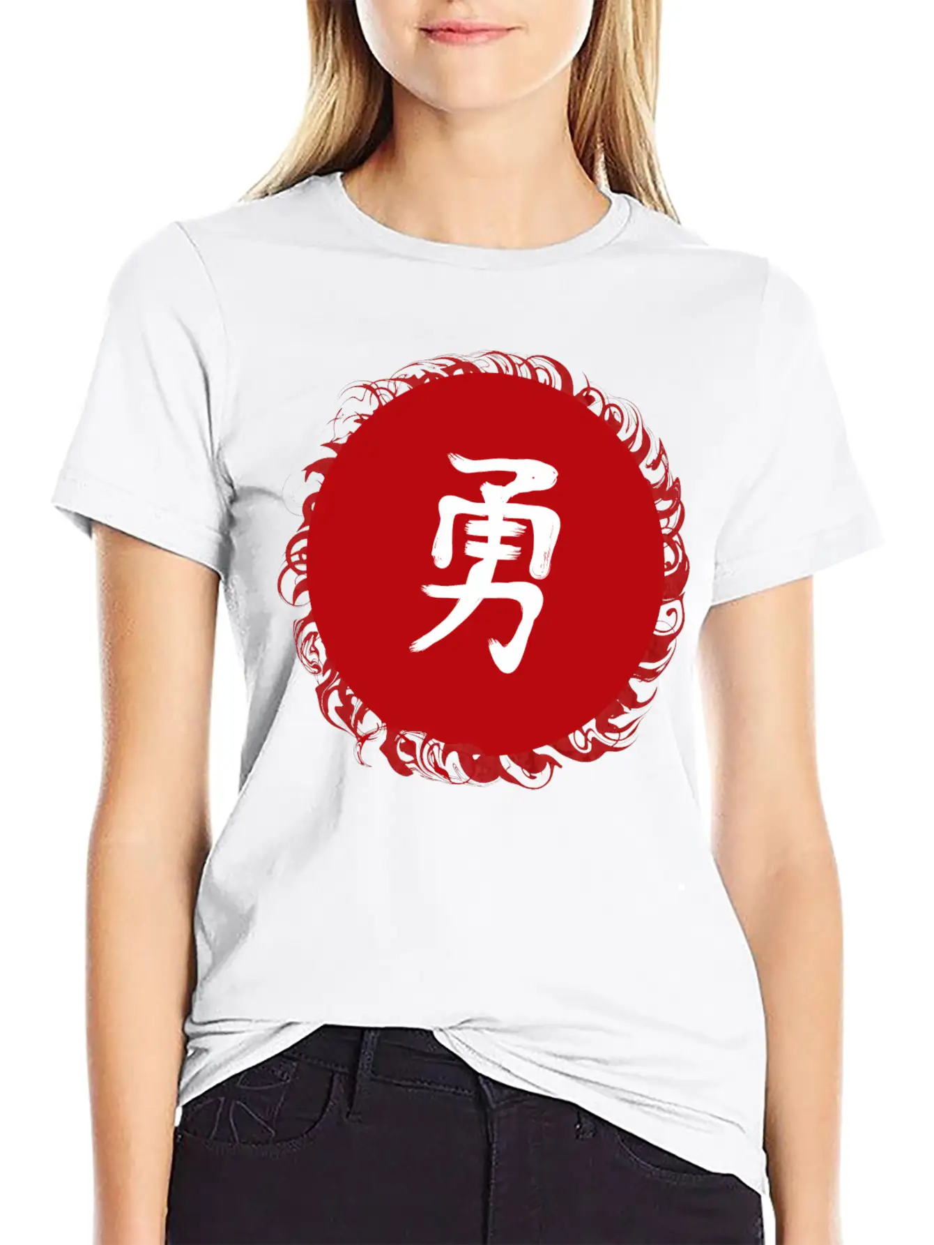 Brave - Japanese Kanji Essential Cotton Tee For Daily Outfits ¨C Unisex Style