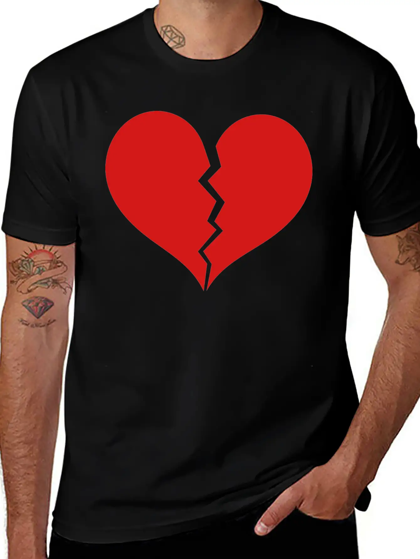 Broken Heart Soft Cotton Short Sleeve Tee ¨C Unisex Wardrobe Staple