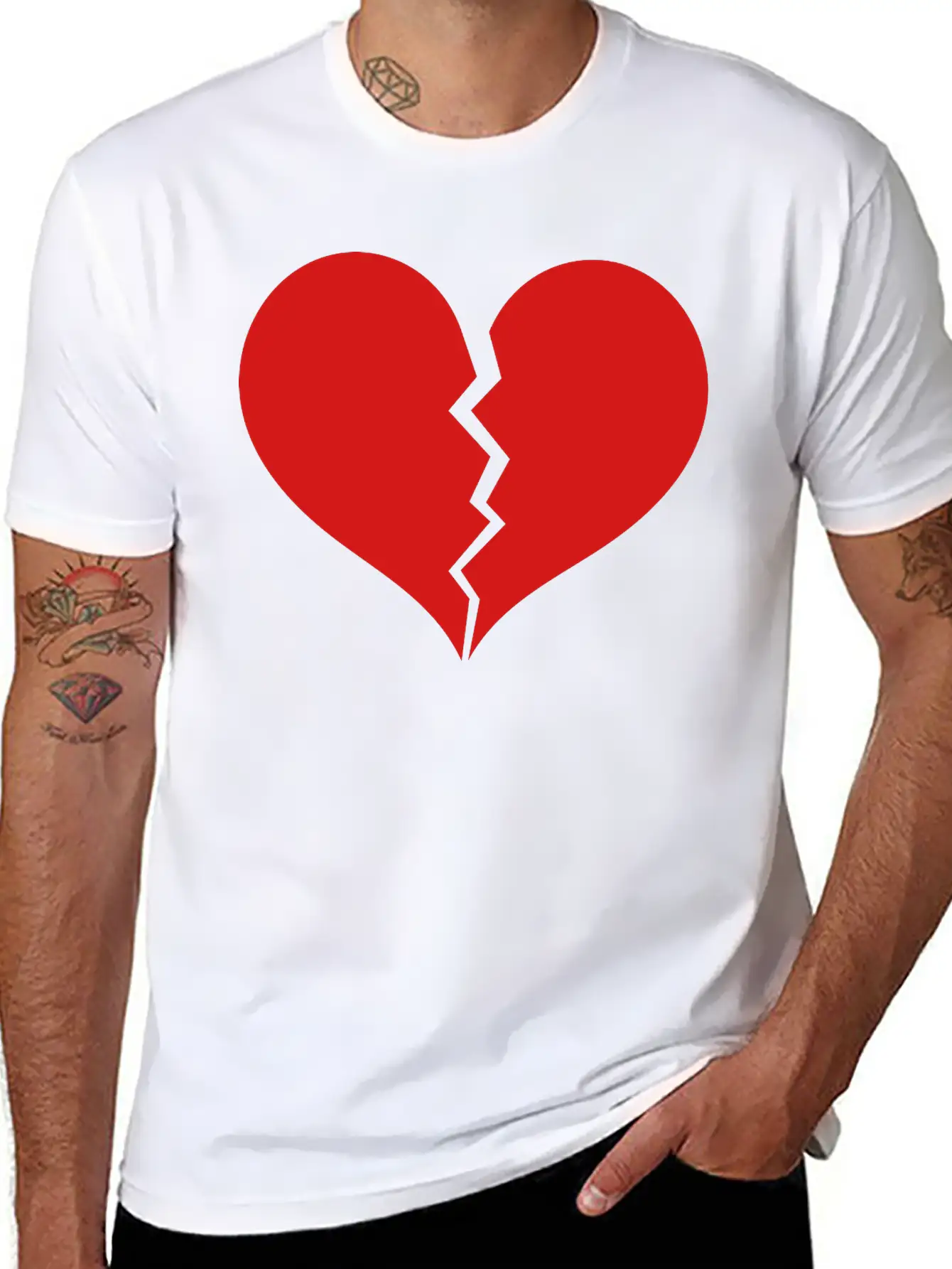 Broken Heart Soft Cotton Short Sleeve Tee ¨C Unisex Wardrobe Staple