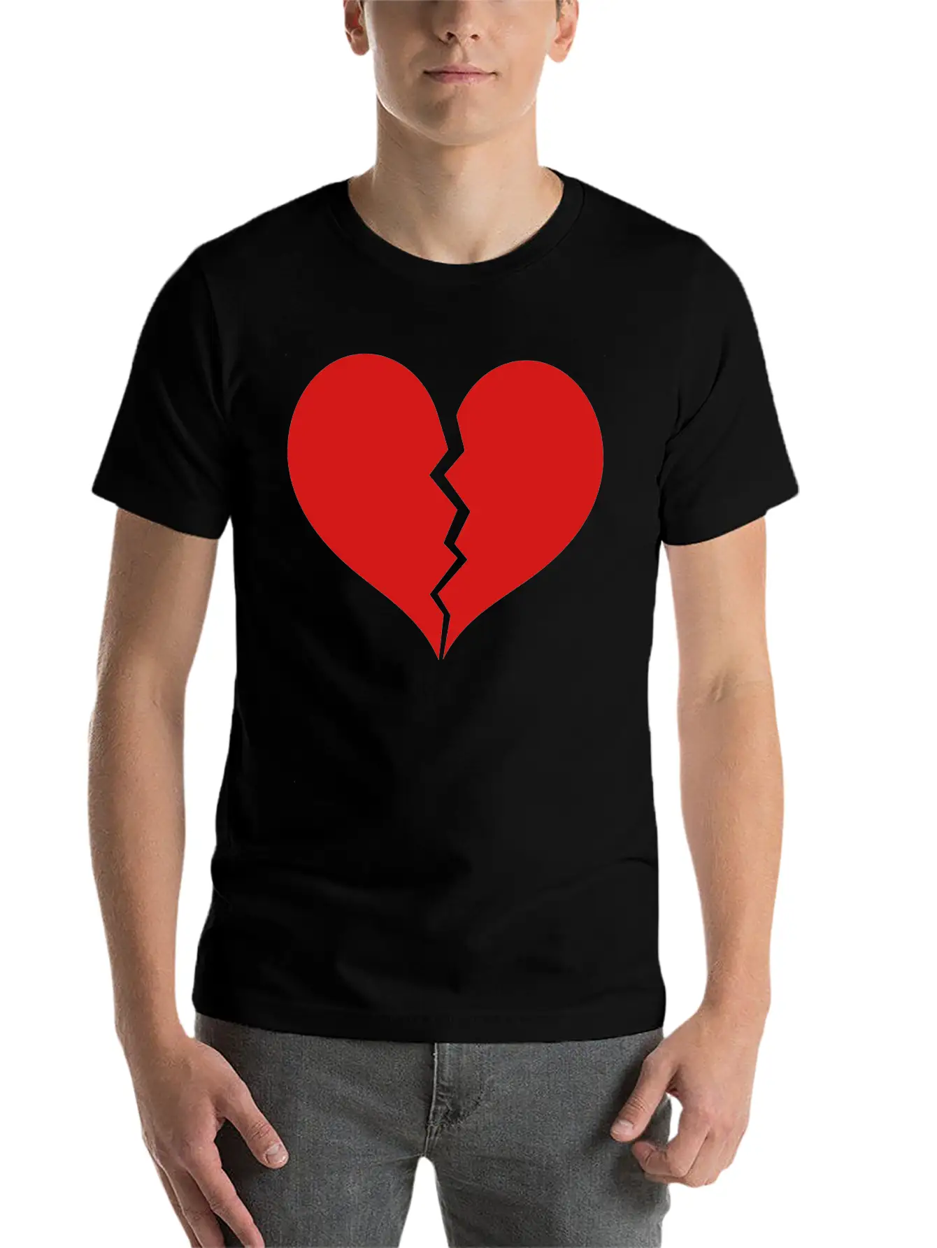 Broken Heart Soft Cotton Short Sleeve Tee ¨C Unisex Wardrobe Staple