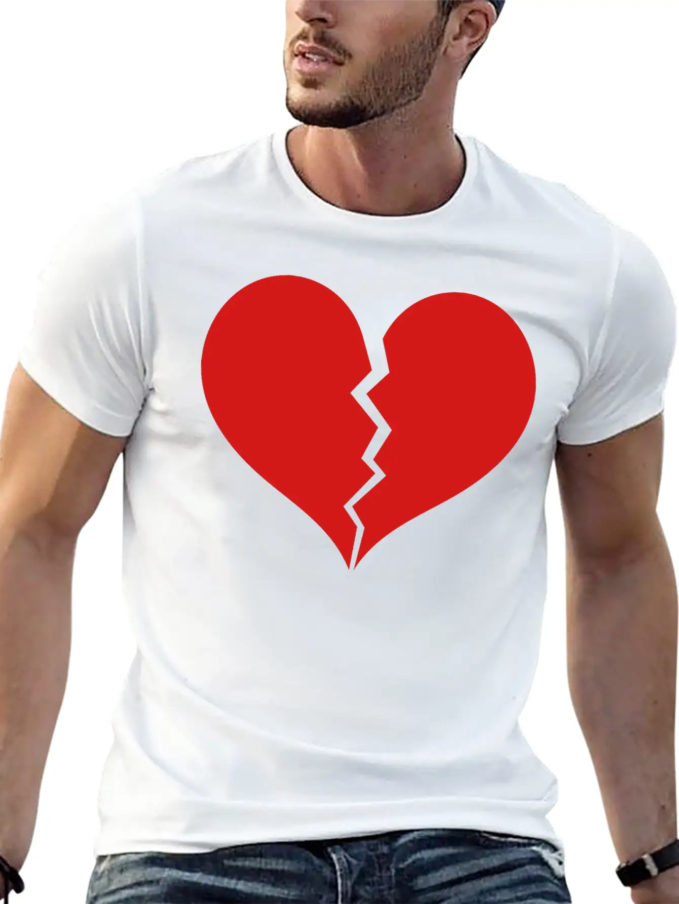 Broken Heart Soft Cotton Short Sleeve Tee ¨C Unisex Wardrobe Staple