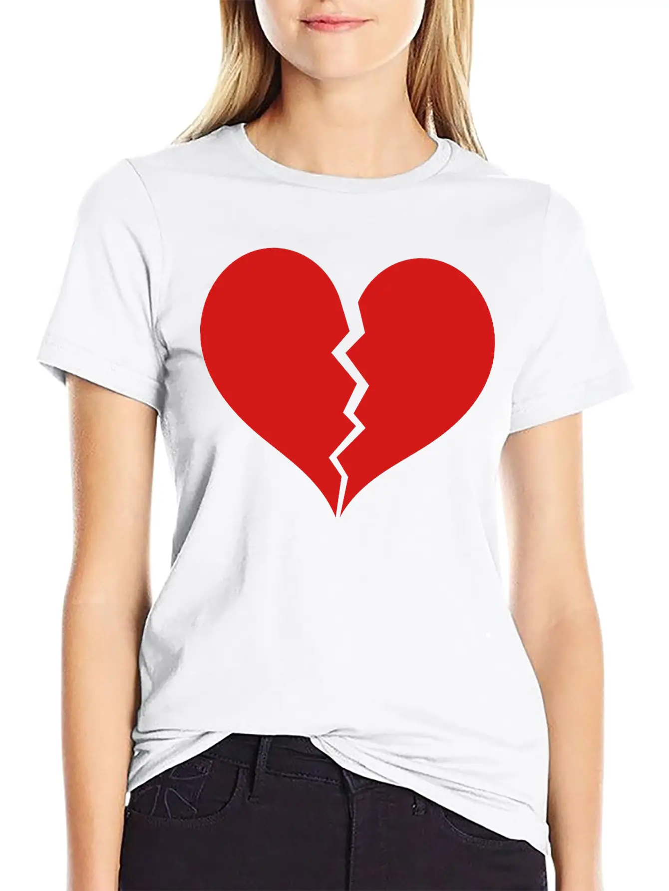 Broken Heart Soft Cotton Short Sleeve Tee ¨C Unisex Wardrobe Staple