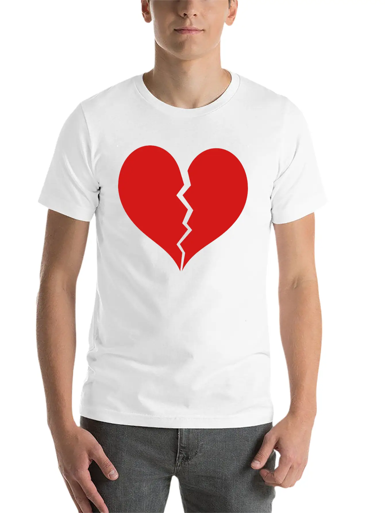Broken Heart Soft Cotton Short Sleeve Tee ¨C Unisex Wardrobe Staple