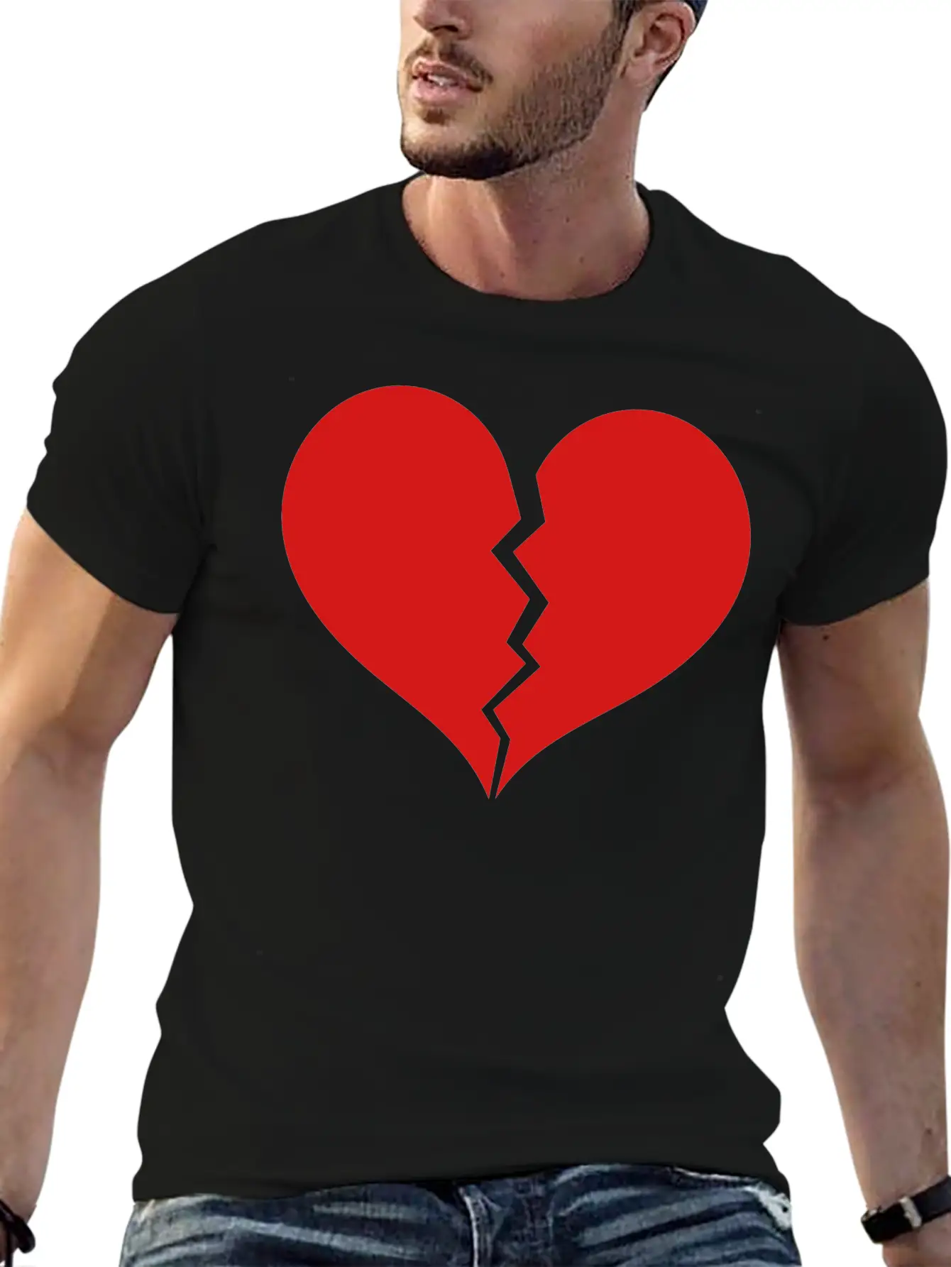 Broken Heart Soft Cotton Short Sleeve Tee ¨C Unisex Wardrobe Staple