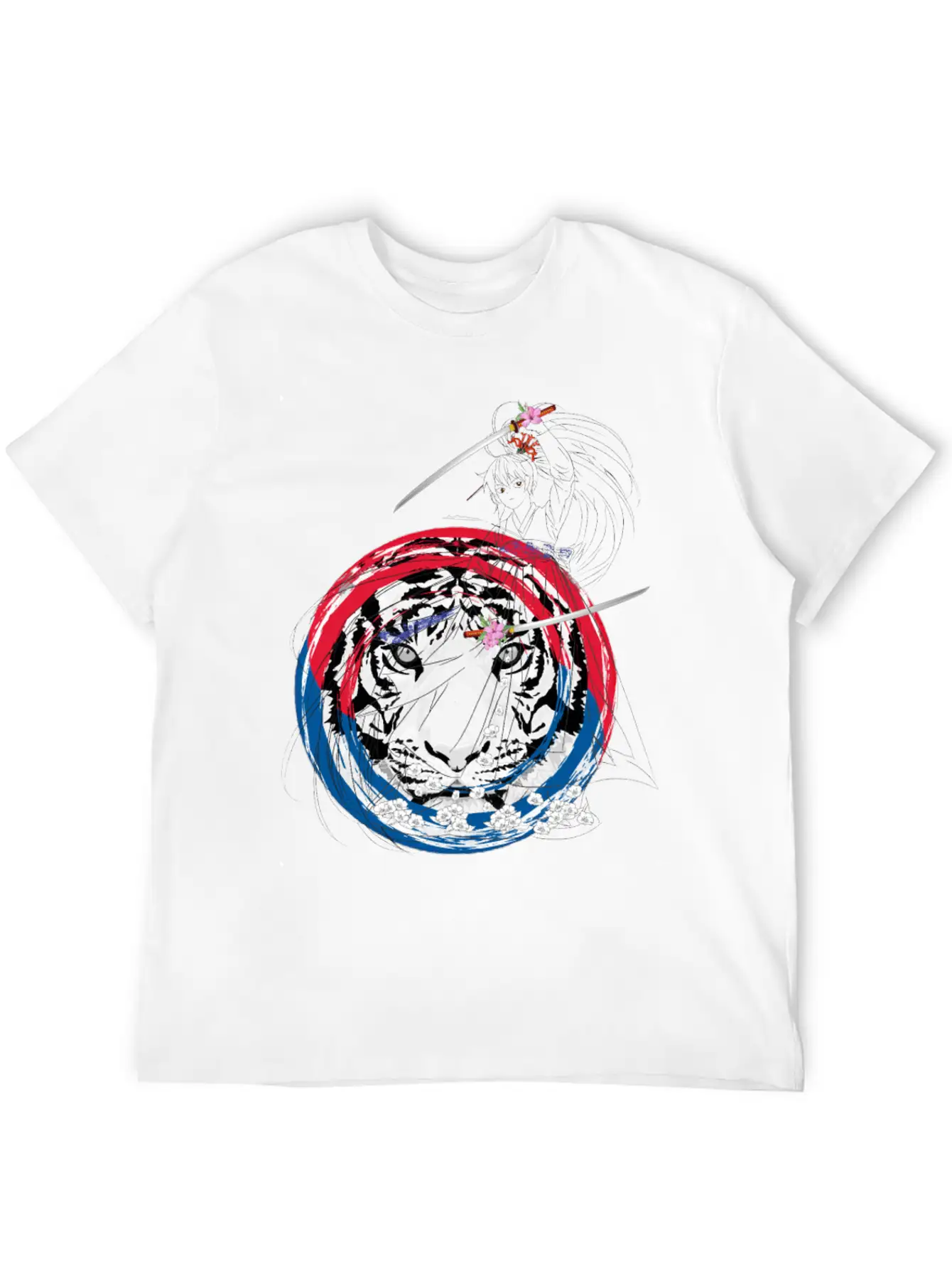 BTS Bangtan Boys Army Korea White Tiger Sword Gift Basic Graphic T-Shirt ¨C Daily Comfort In Soft Cotton