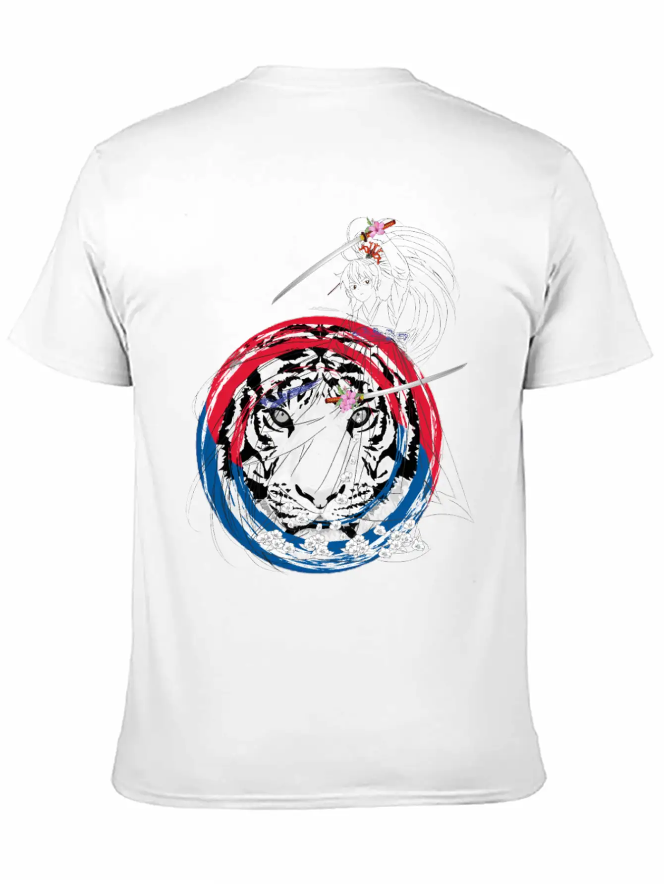 BTS Bangtan Boys Army Korea White Tiger Sword Gift Basic Graphic T-Shirt ¨C Daily Comfort In Soft Cotton