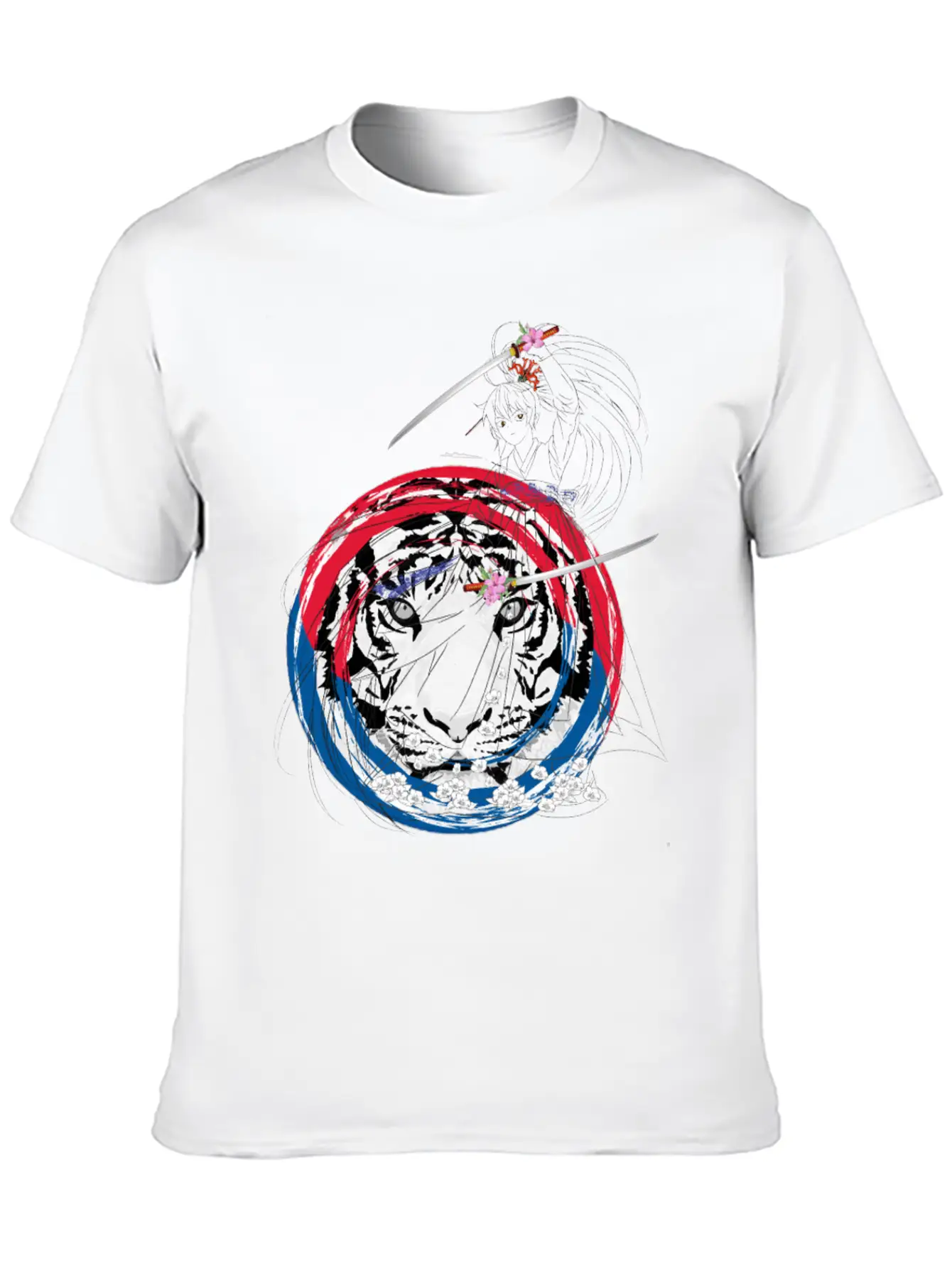 BTS Bangtan Boys Army Korea White Tiger Sword Gift Basic Graphic T-Shirt ¨C Daily Comfort In Soft Cotton