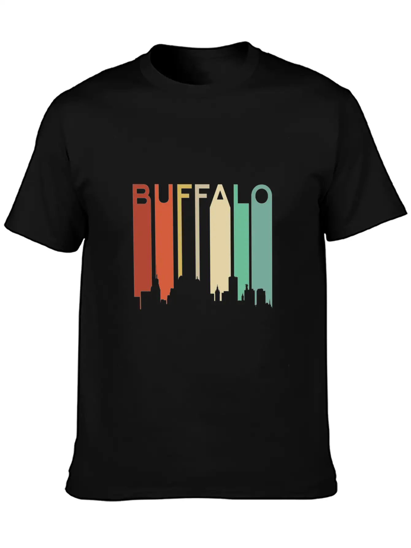 Buffalo New York Retro Skyline Bridge Vintage City Essential Cotton Tee For Daily Outfits ¨C Unisex Style