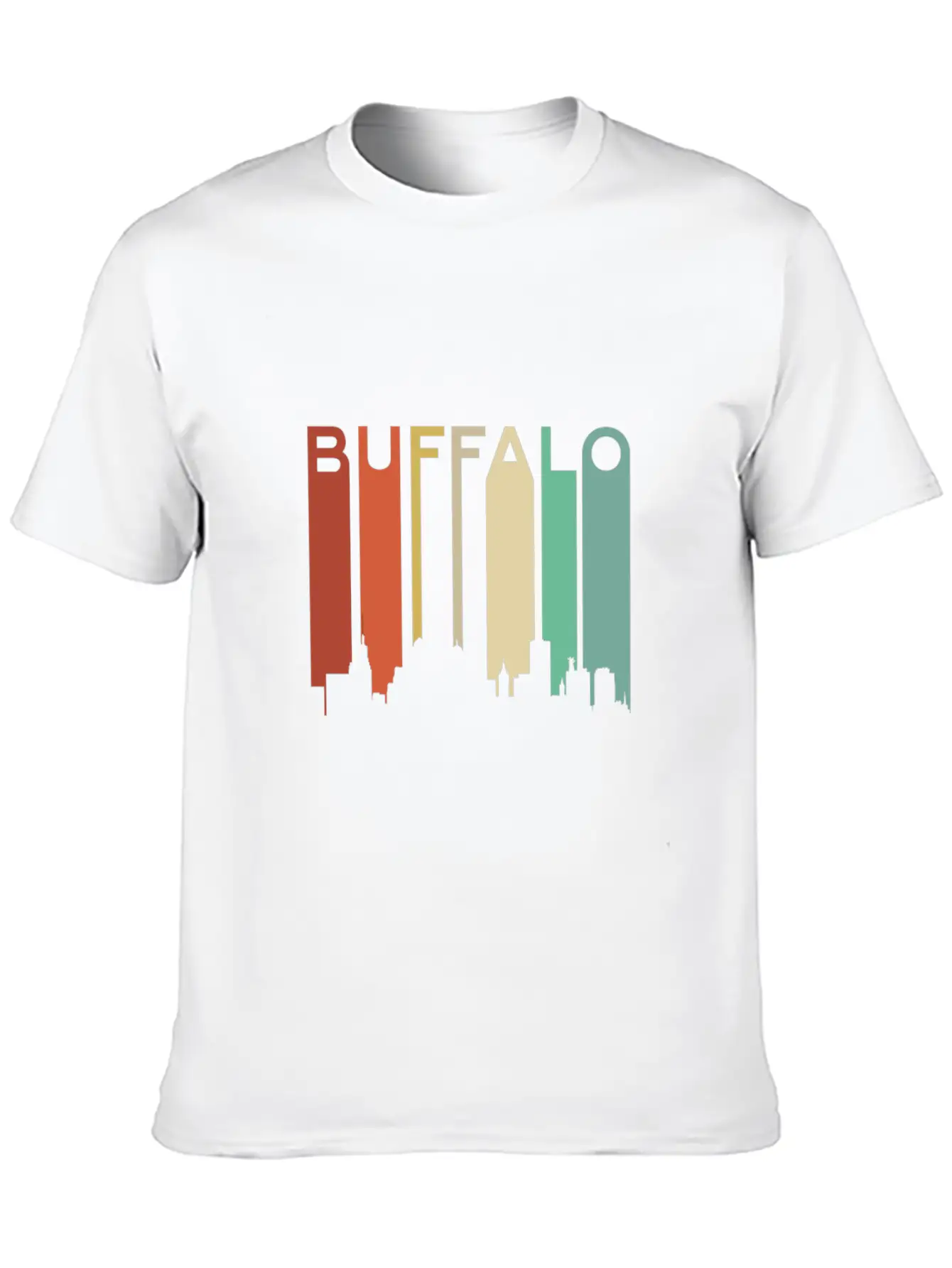 Buffalo New York Retro Skyline Bridge Vintage City Essential Cotton Tee For Daily Outfits ¨C Unisex Style