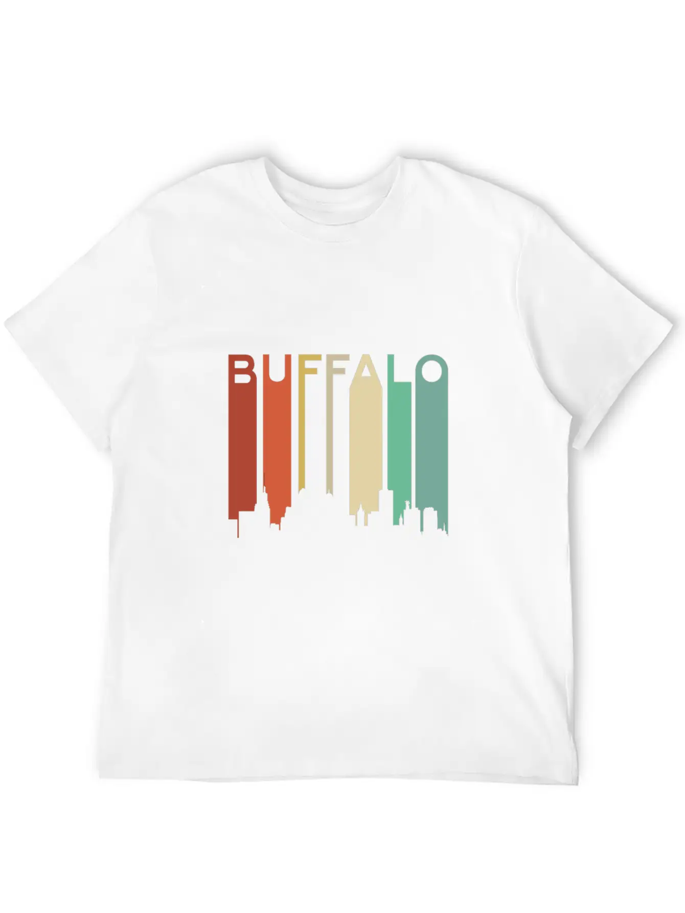 Buffalo New York Retro Skyline Bridge Vintage City Essential Cotton Tee For Daily Outfits ¨C Unisex Style