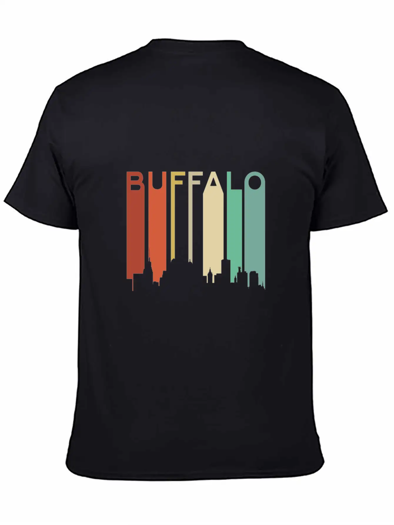 Buffalo New York Retro Skyline Bridge Vintage City Essential Cotton Tee For Daily Outfits ¨C Unisex Style