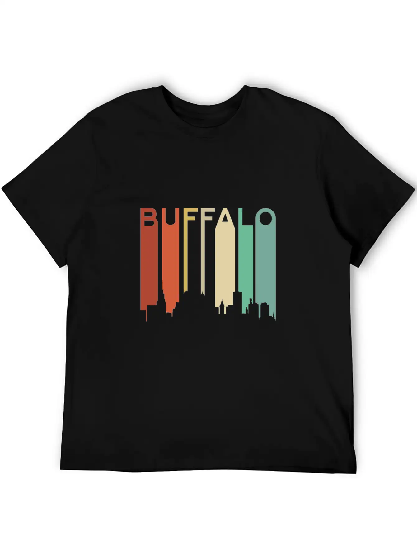 Buffalo New York Retro Skyline Bridge Vintage City Essential Cotton Tee For Daily Outfits ¨C Unisex Style