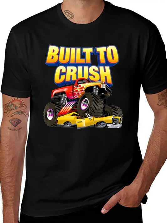 Built To Crush Monster Truck T Shirt841 Essential Cotton Tee For Daily Outfits ¨C Unisex Style
