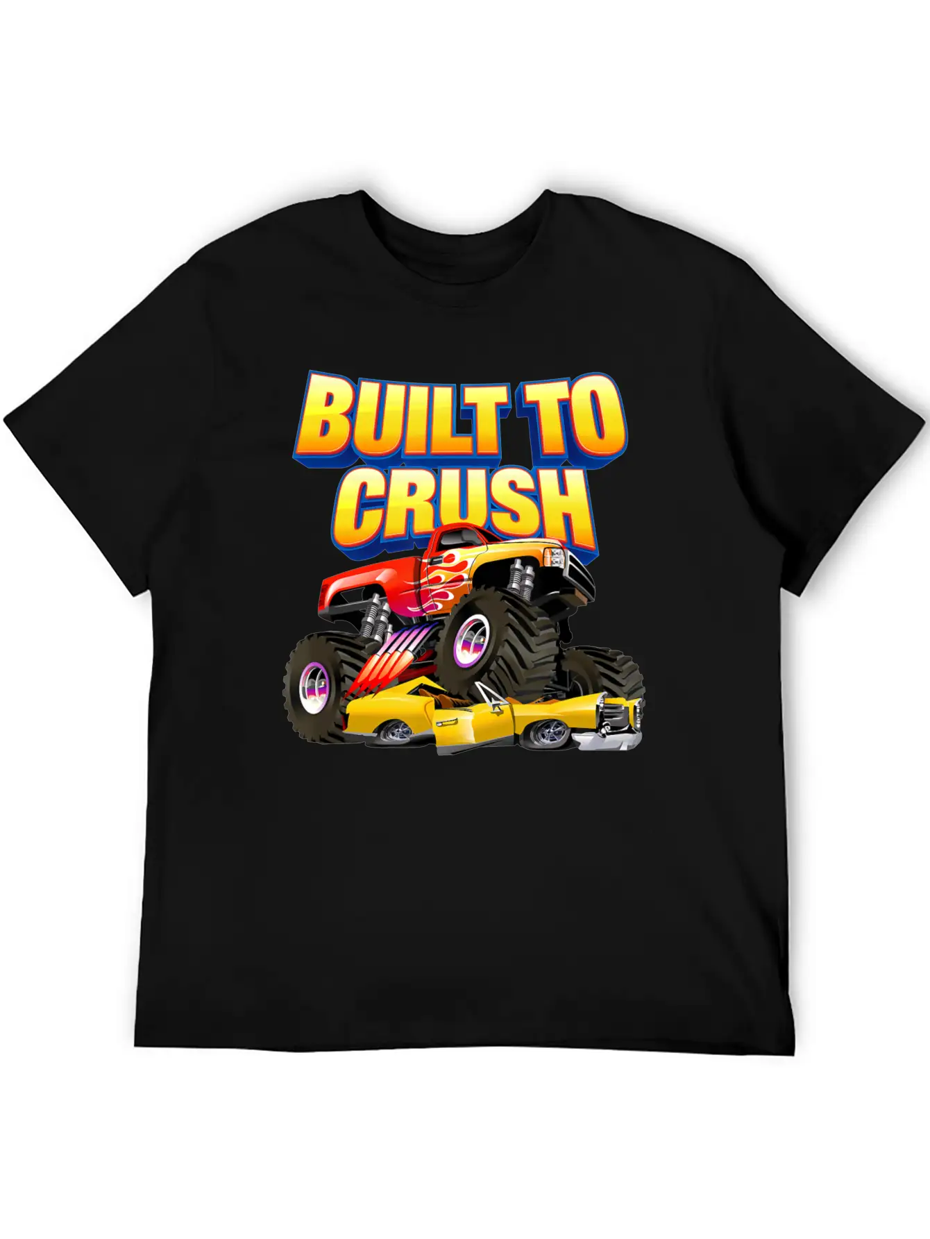 Built To Crush Monster Truck T Shirt841 Essential Cotton Tee For Daily Outfits ¨C Unisex Style