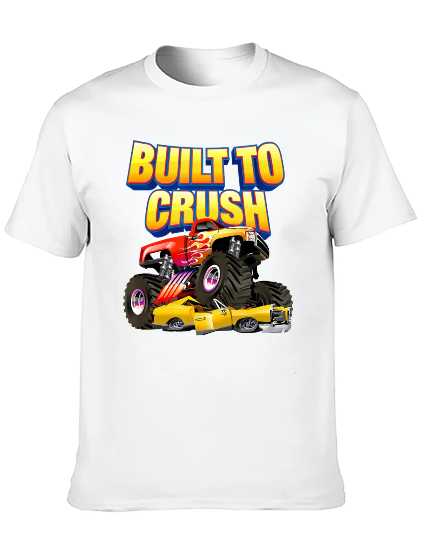 Built To Crush Monster Truck T Shirt841 Essential Cotton Tee For Daily Outfits ¨C Unisex Style