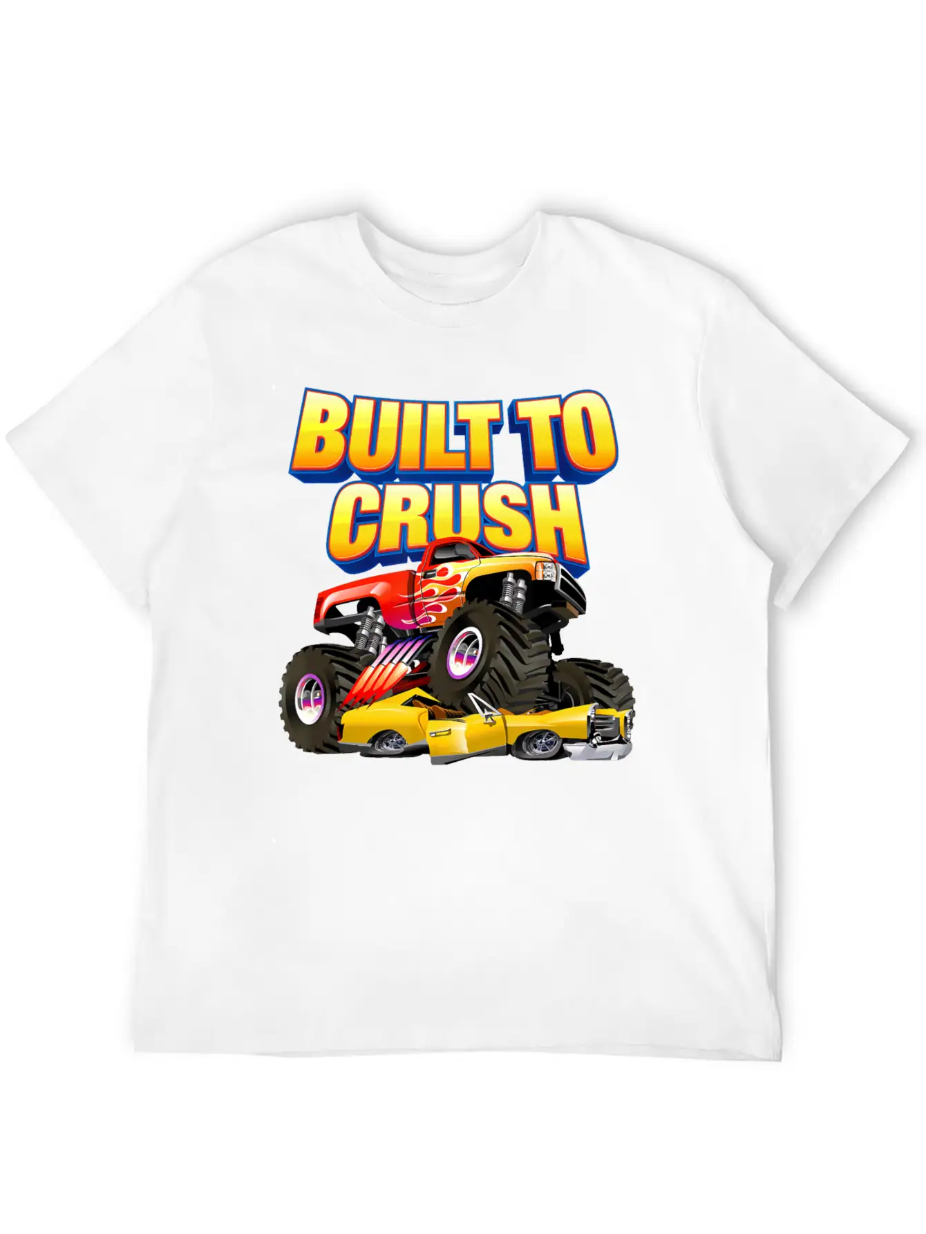 Built To Crush Monster Truck T Shirt841 Essential Cotton Tee For Daily Outfits ¨C Unisex Style