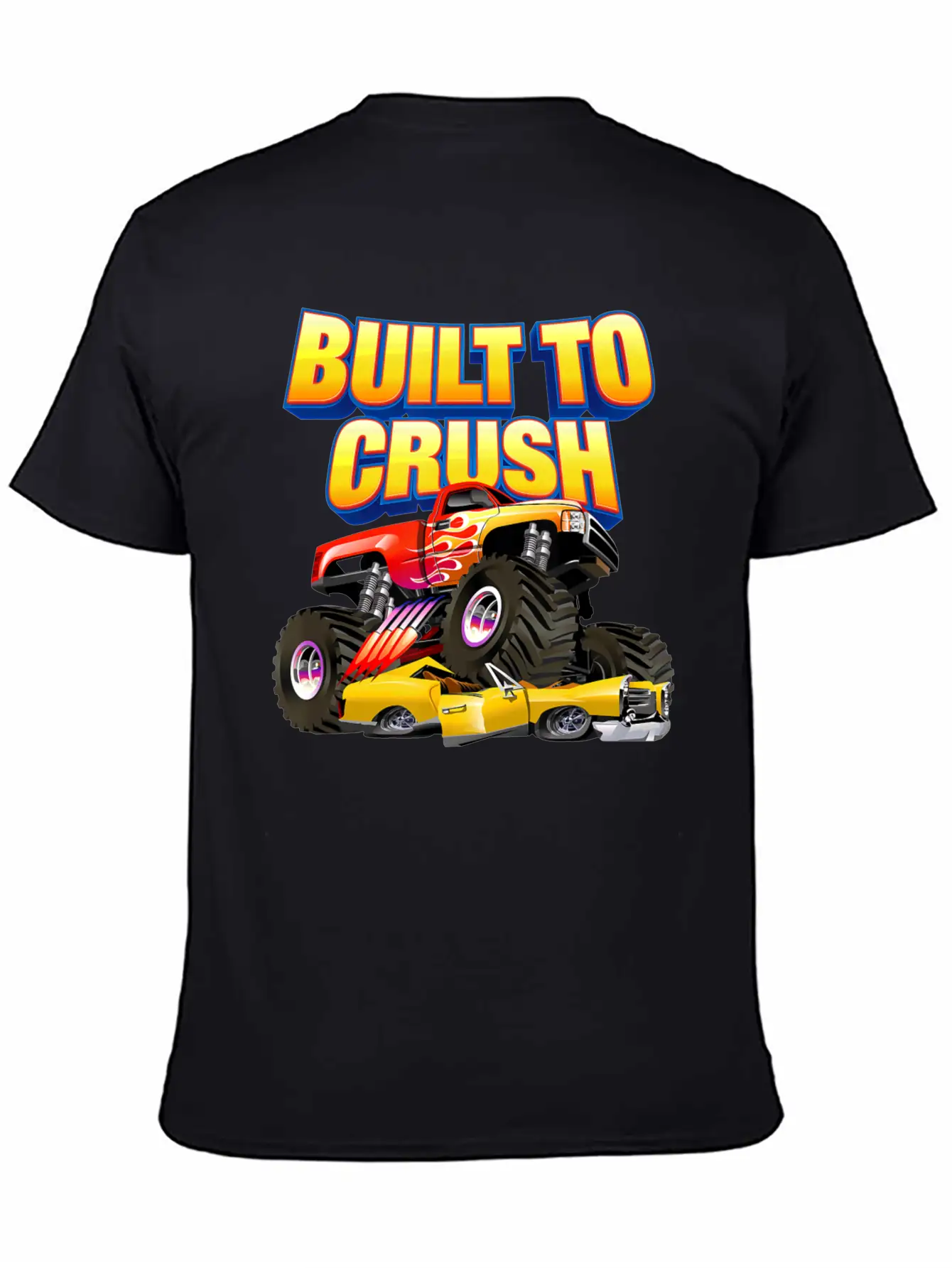 Built To Crush Monster Truck T Shirt841 Essential Cotton Tee For Daily Outfits ¨C Unisex Style