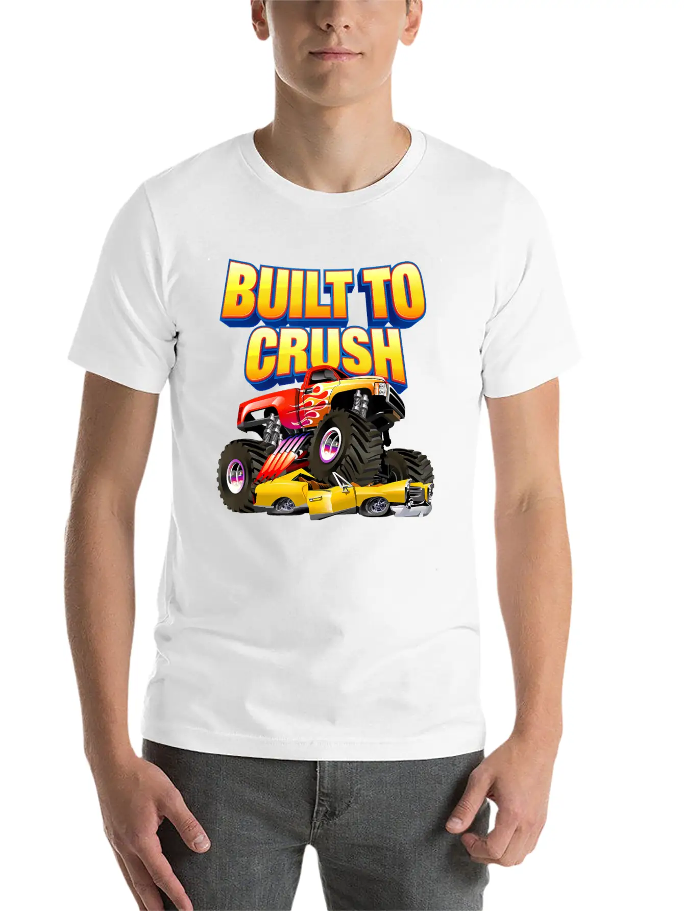 Built To Crush Monster Truck T Shirt841 Essential Cotton Tee For Daily Outfits ¨C Unisex Style