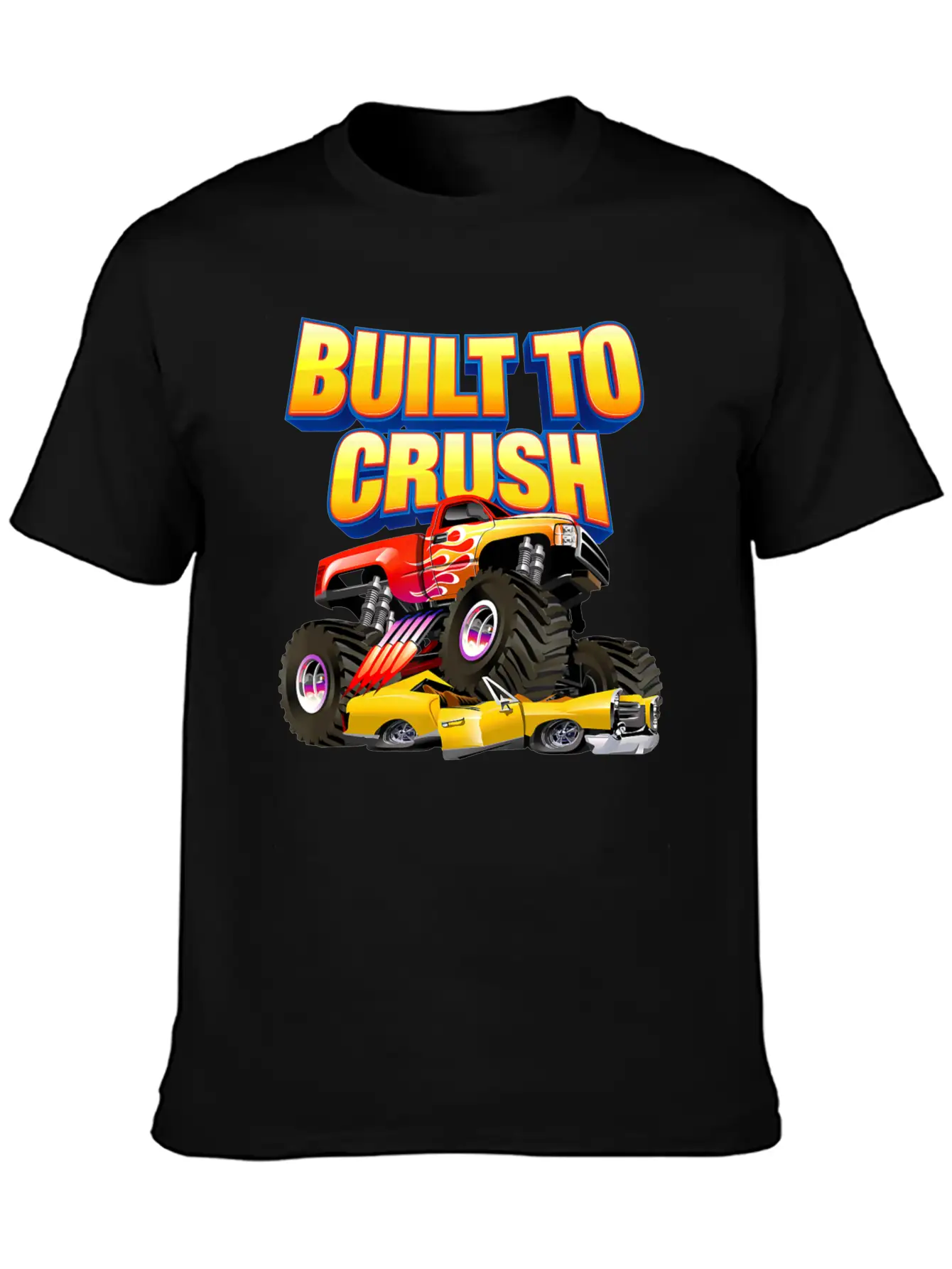 Built To Crush Monster Truck T Shirt841 Essential Cotton Tee For Daily Outfits ¨C Unisex Style