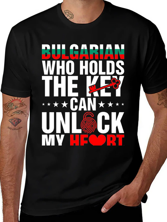 Bulgarian Who Holds The Key Essential Cotton Tee For Daily Outfits ¨C Unisex Style