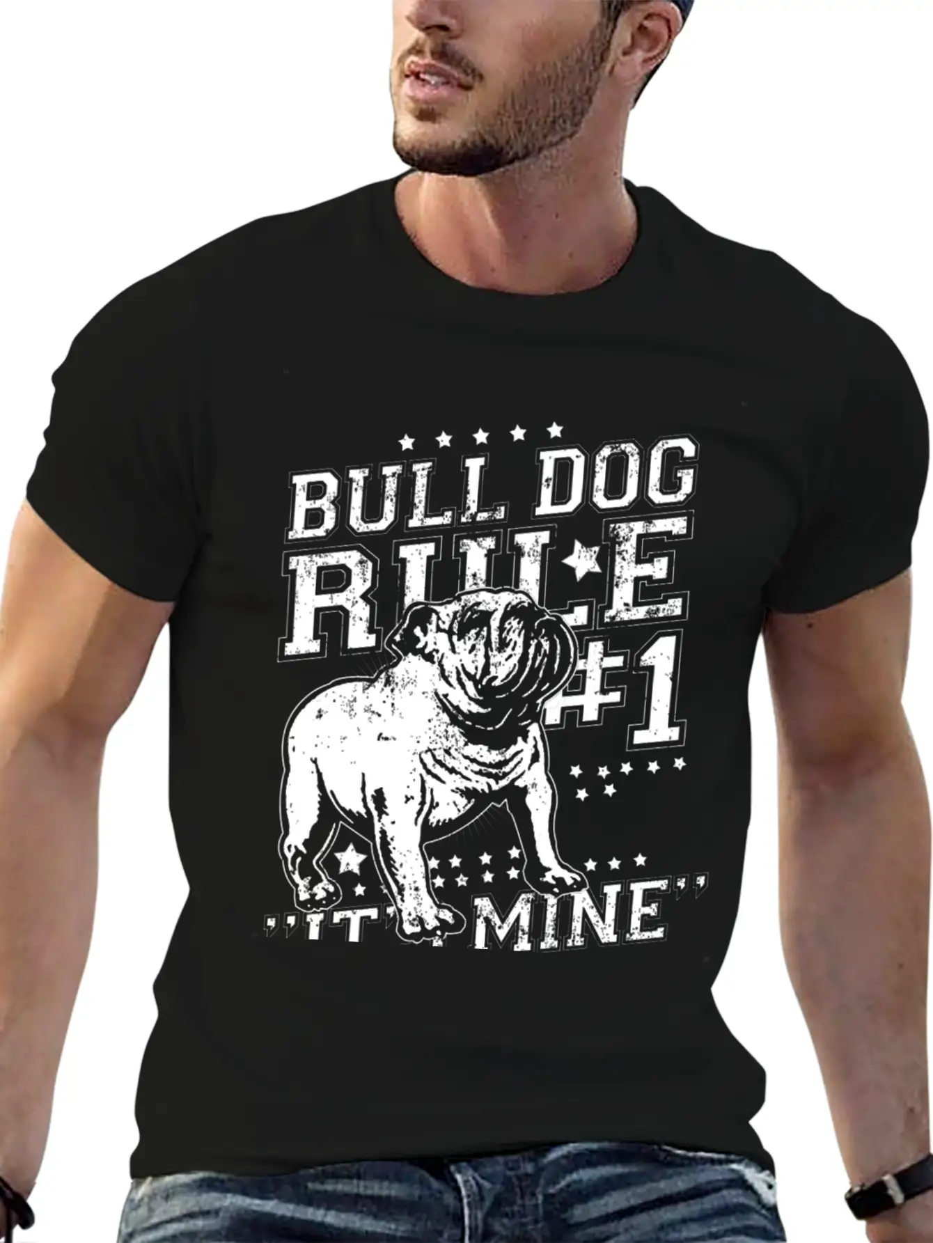 Bull Dog - Bull Dog Rule Number One T-shirt Basic Graphic T-Shirt ¨C Daily Comfort In Soft Cotton
