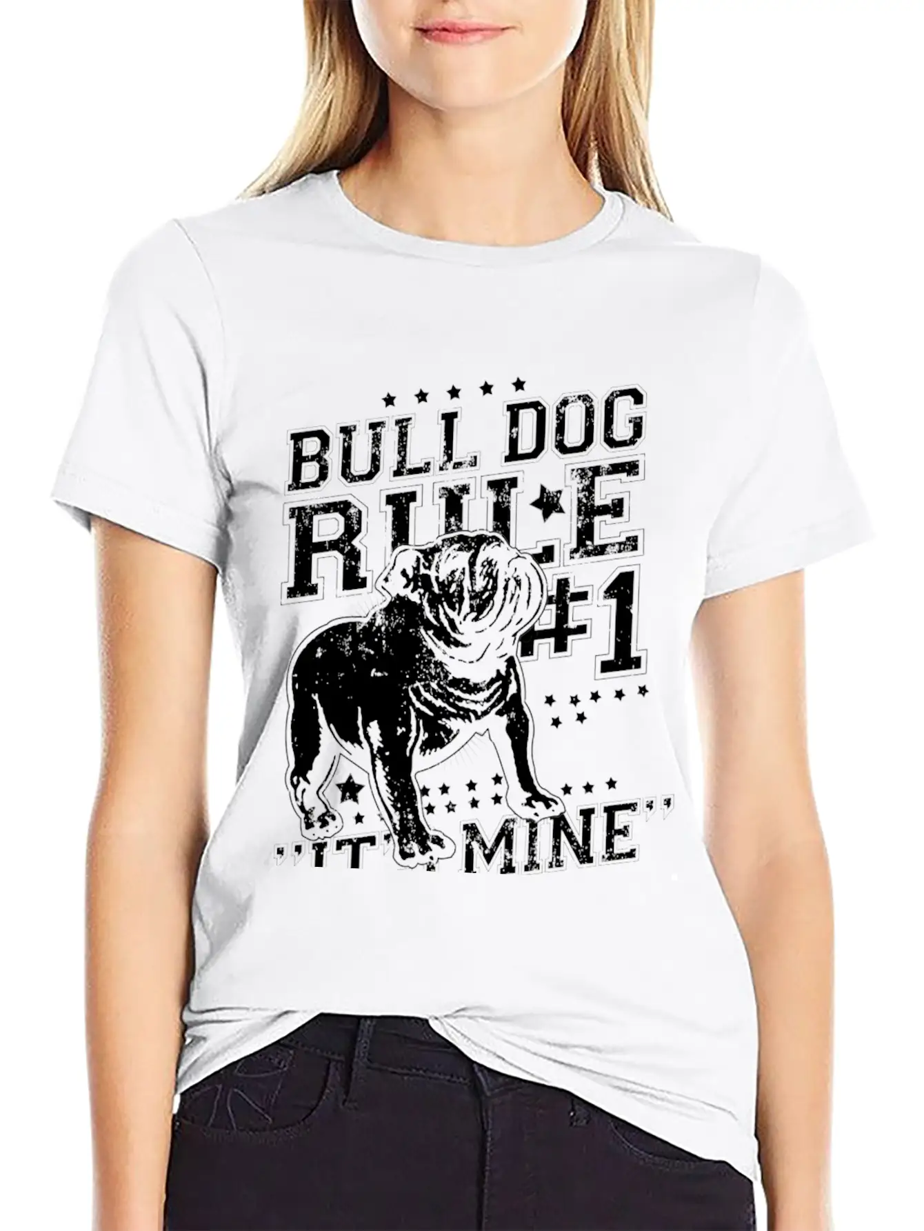 Bull Dog - Bull Dog Rule Number One T-shirt Basic Graphic T-Shirt ¨C Daily Comfort In Soft Cotton