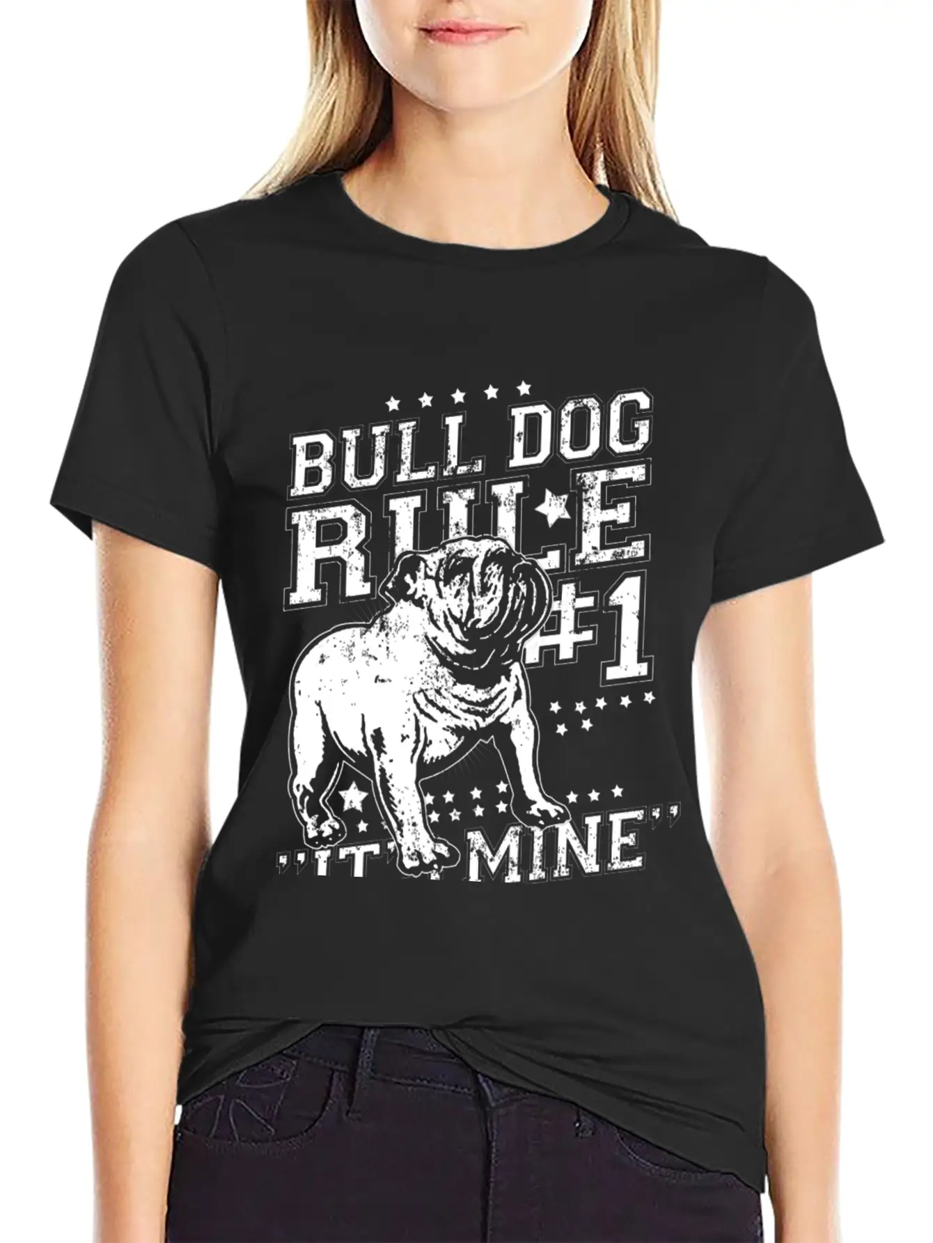 Bull Dog - Bull Dog Rule Number One T-shirt Basic Graphic T-Shirt ¨C Daily Comfort In Soft Cotton