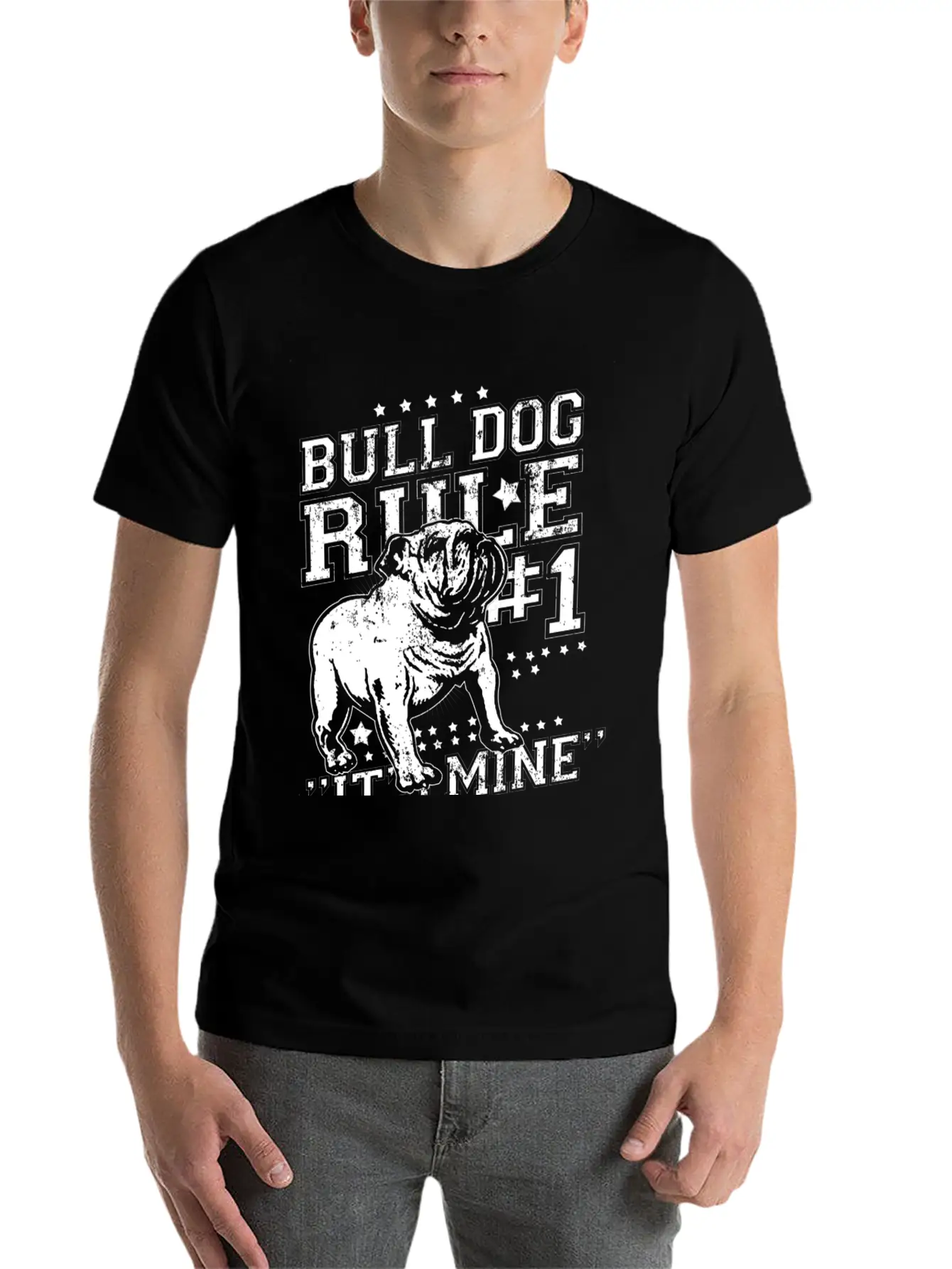 Bull Dog - Bull Dog Rule Number One T-shirt Basic Graphic T-Shirt ¨C Daily Comfort In Soft Cotton