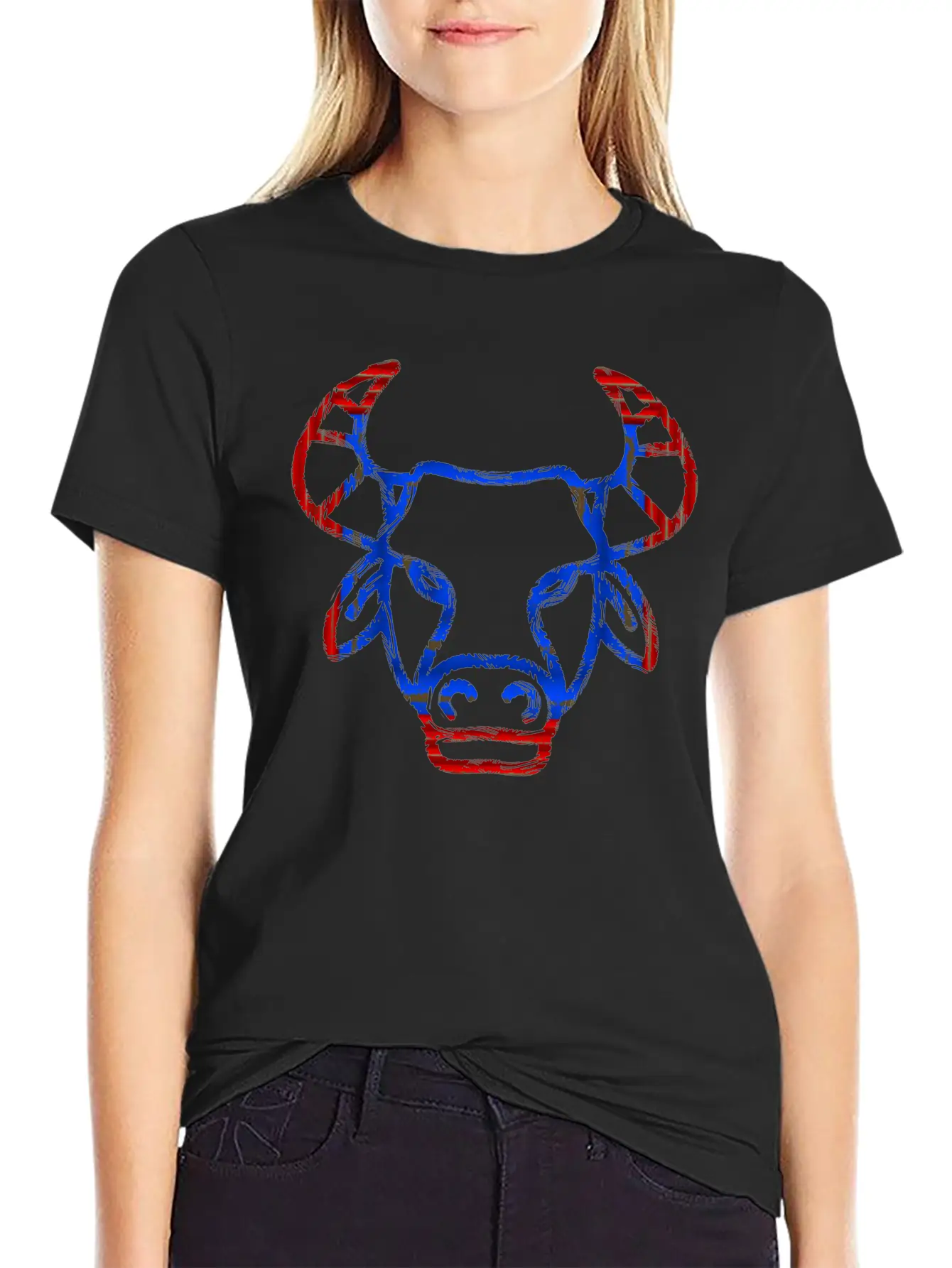 Bull Face Soft Cotton Short Sleeve Tee ¨C Unisex Wardrobe Staple