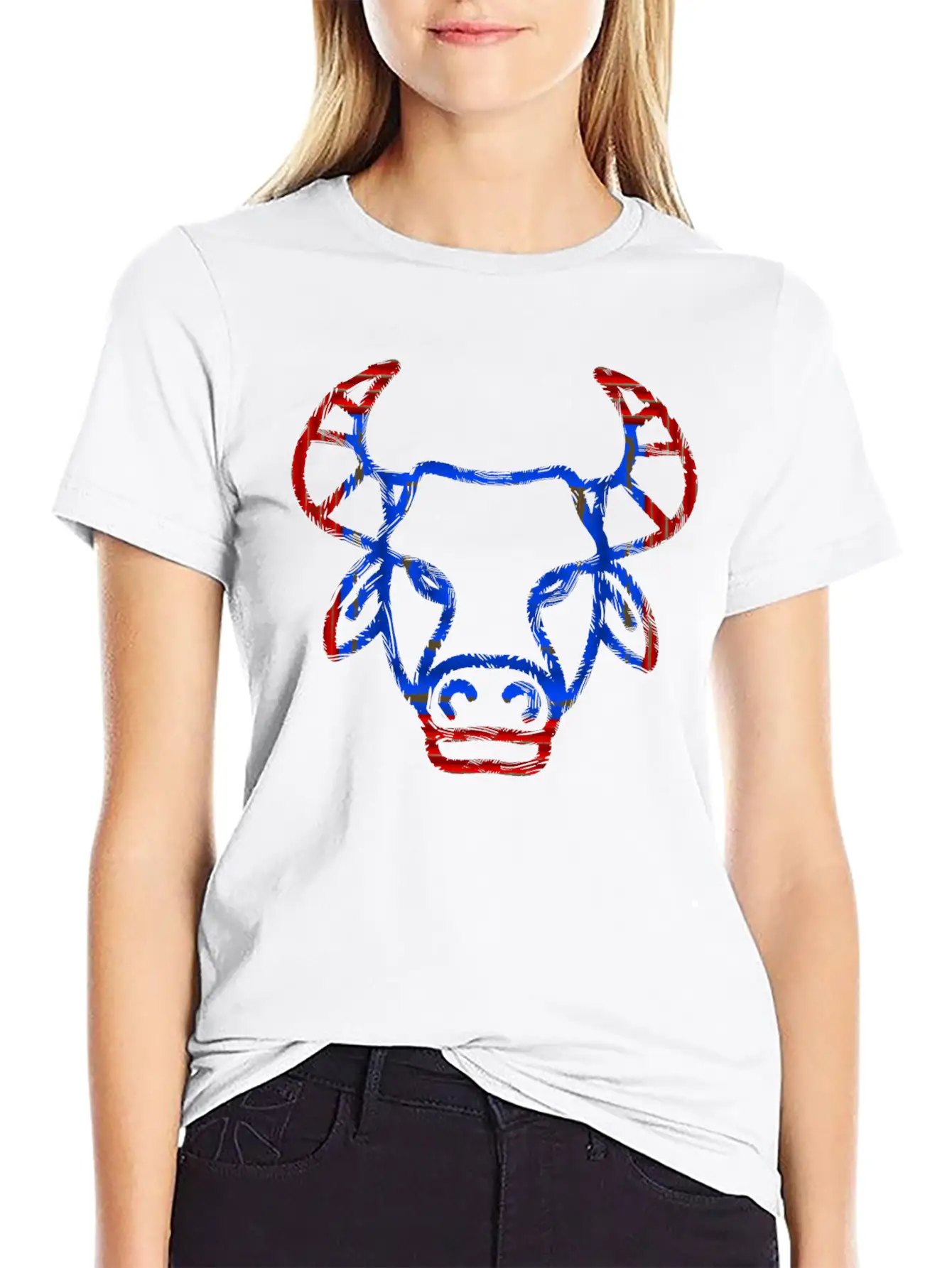 Bull Face Soft Cotton Short Sleeve Tee ¨C Unisex Wardrobe Staple