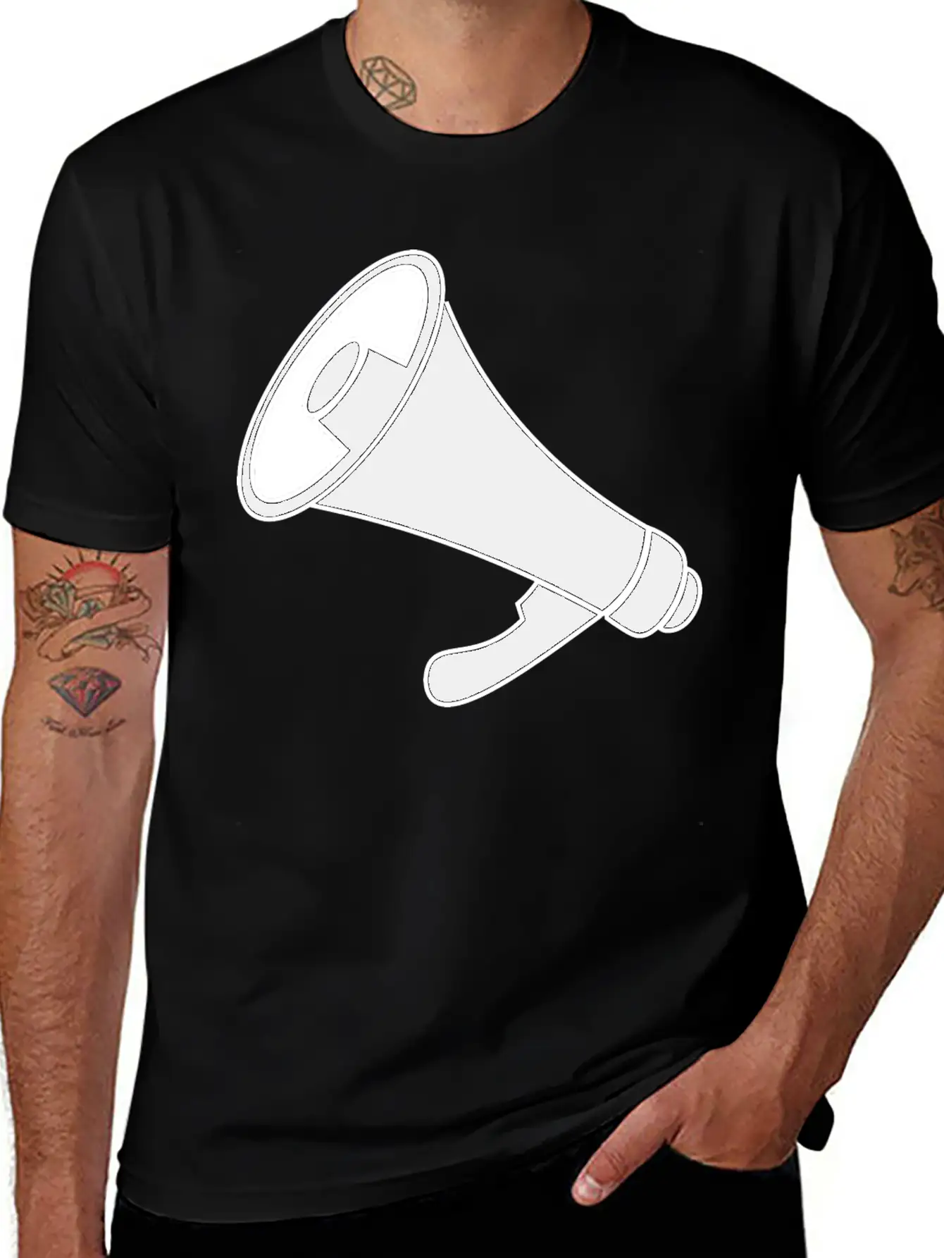 Bullhorn Icon Essential Cotton Tee For Daily Outfits ¨C Unisex Style