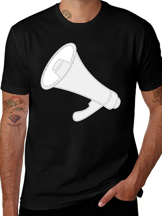 Bullhorn Icon Essential Cotton Tee For Daily Outfits ¨C Unisex Style