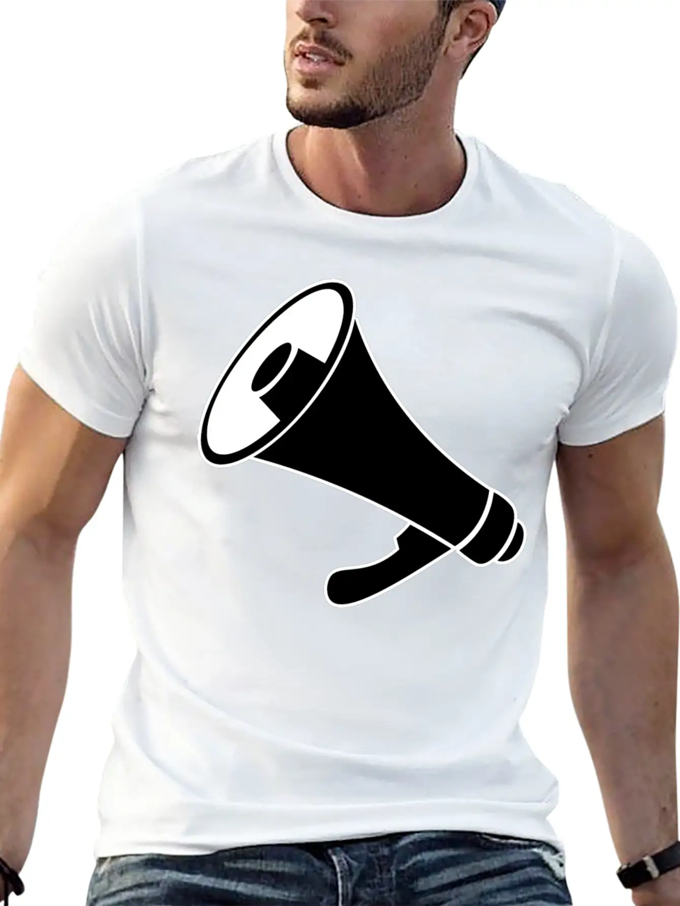 Bullhorn Icon Essential Cotton Tee For Daily Outfits ¨C Unisex Style