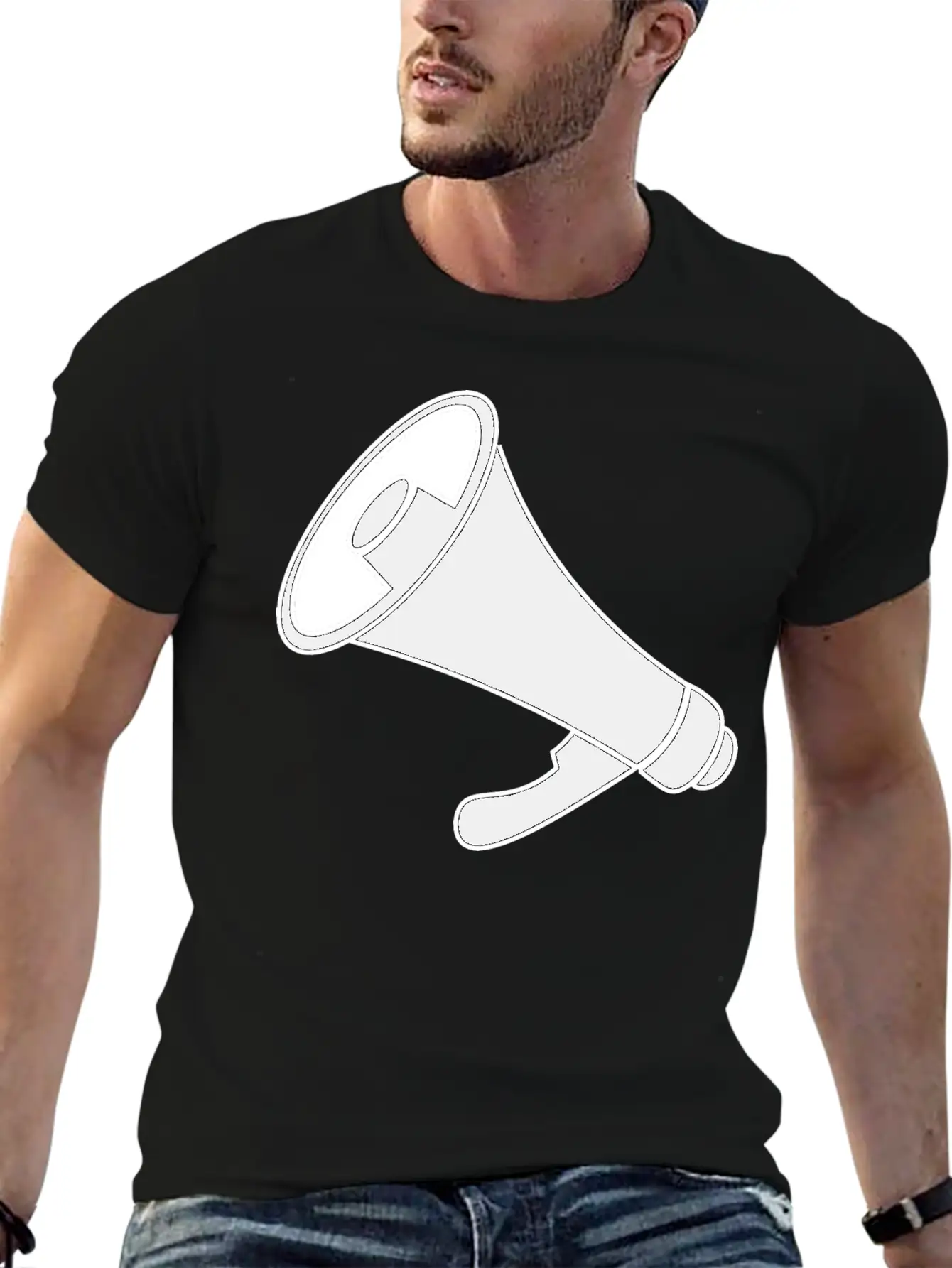 Bullhorn Icon Essential Cotton Tee For Daily Outfits ¨C Unisex Style