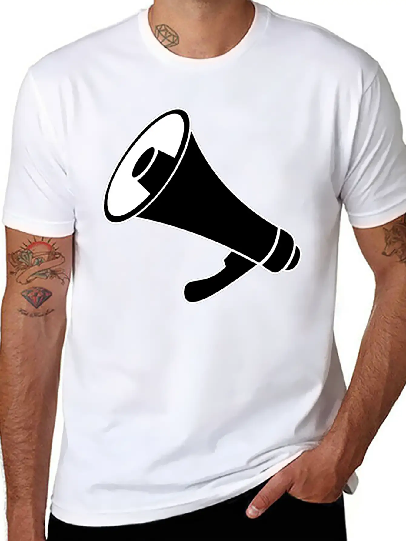 Bullhorn Icon Essential Cotton Tee For Daily Outfits ¨C Unisex Style