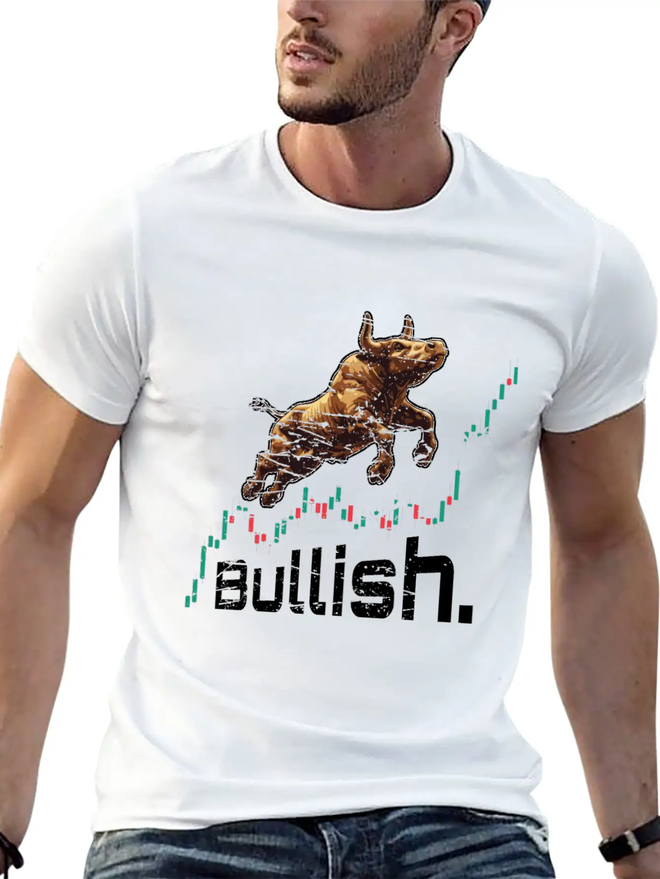 Bullish Chart Bull Stock Market Trading Crypto Soft Cotton Short Sleeve Tee ¨C Unisex Wardrobe Staple