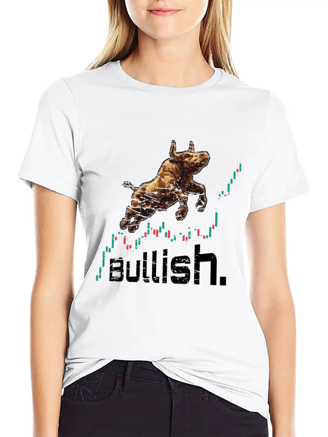 Bullish Chart Bull Stock Market Trading Crypto Soft Cotton Short Sleeve Tee ¨C Unisex Wardrobe Staple