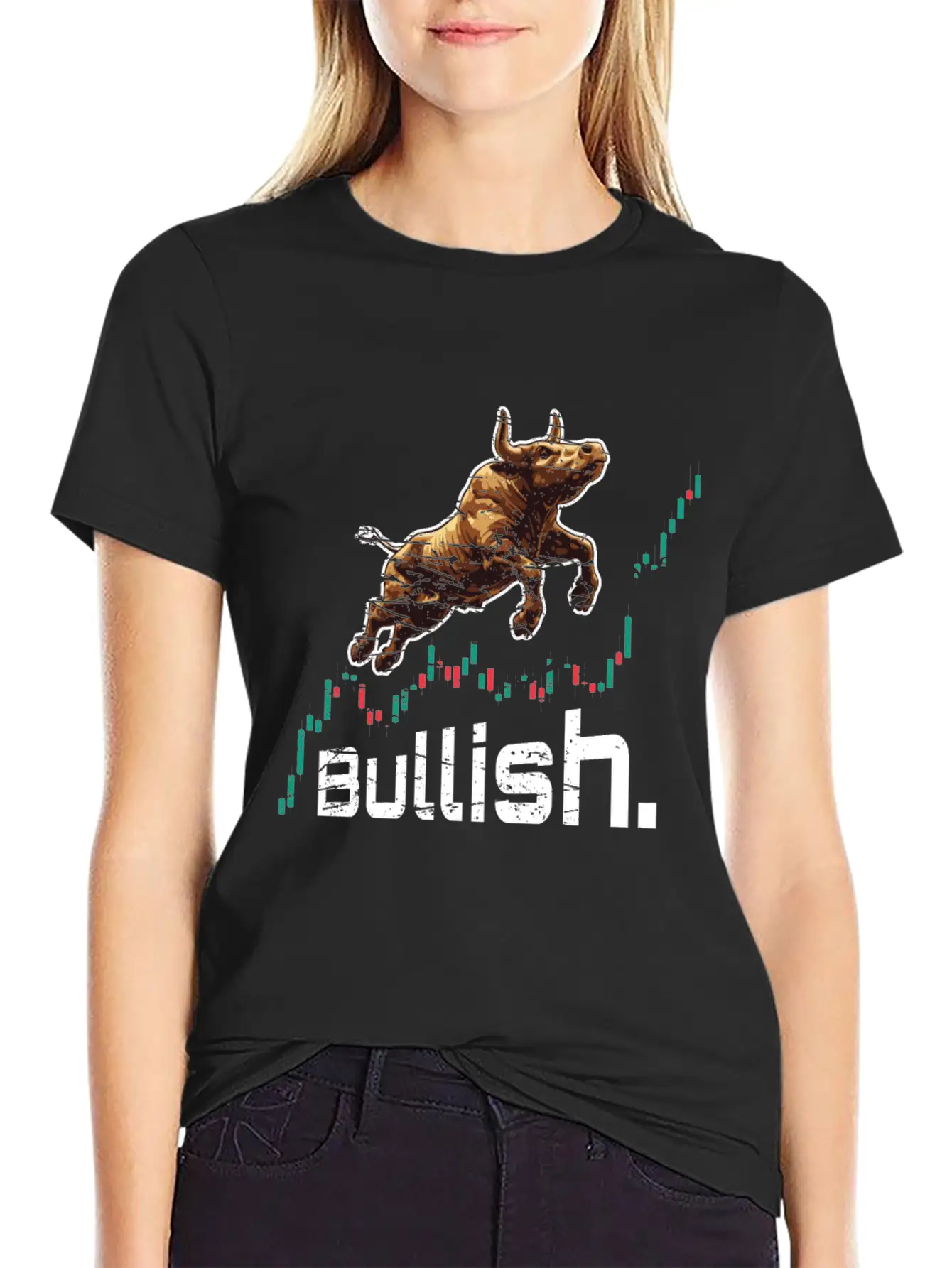 Bullish Chart Bull Stock Market Trading Crypto Soft Cotton Short Sleeve Tee ¨C Unisex Wardrobe Staple
