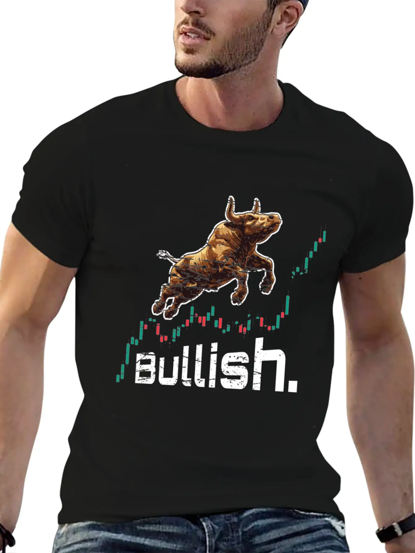 Bullish Chart Bull Stock Market Trading Crypto Soft Cotton Short Sleeve Tee ¨C Unisex Wardrobe Staple