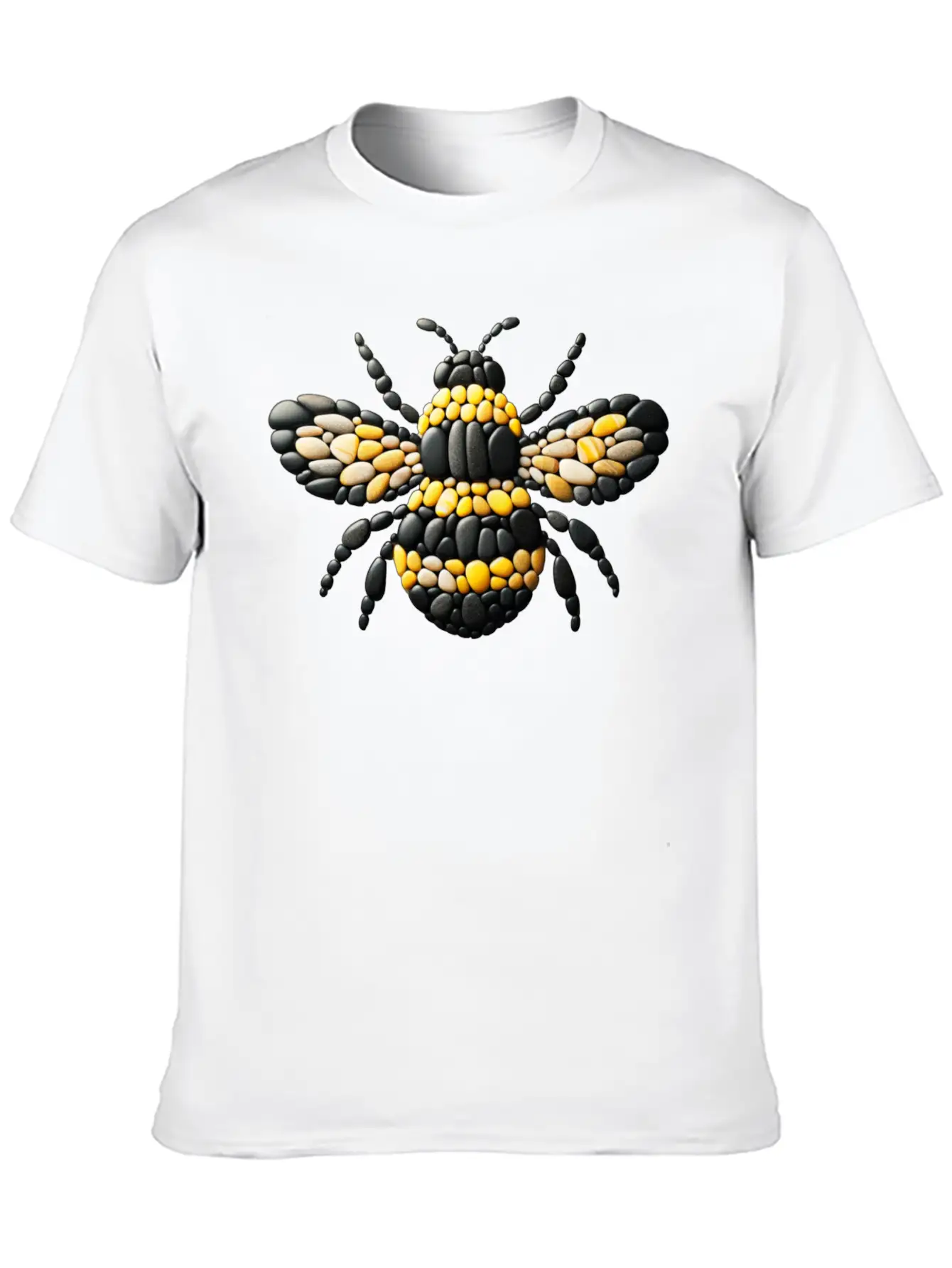 Bumblebee Pebble Artwork Basic Graphic T-Shirt ¨C Daily Comfort In Soft Cotton