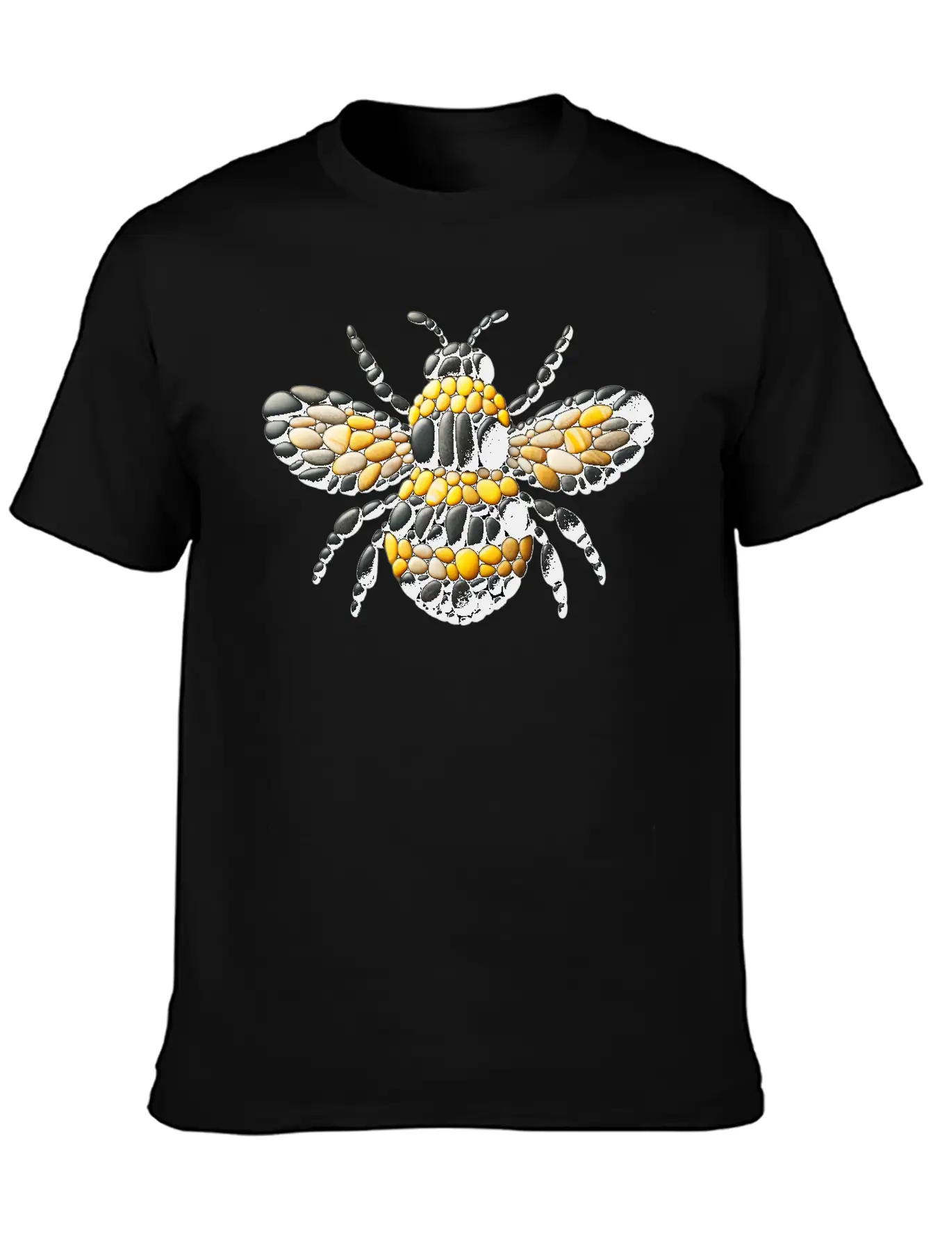Bumblebee Pebble Artwork Basic Graphic T-Shirt ¨C Daily Comfort In Soft Cotton
