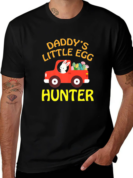 Bunny Drive Car Carring Eggs Daddys Little Egg Hu Basic Graphic T-Shirt ¨C Daily Comfort In Soft Cotton