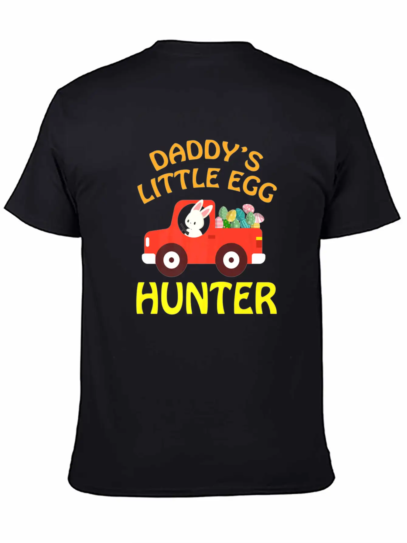 Bunny Drive Car Carring Eggs Daddys Little Egg Hu Basic Graphic T-Shirt ¨C Daily Comfort In Soft Cotton