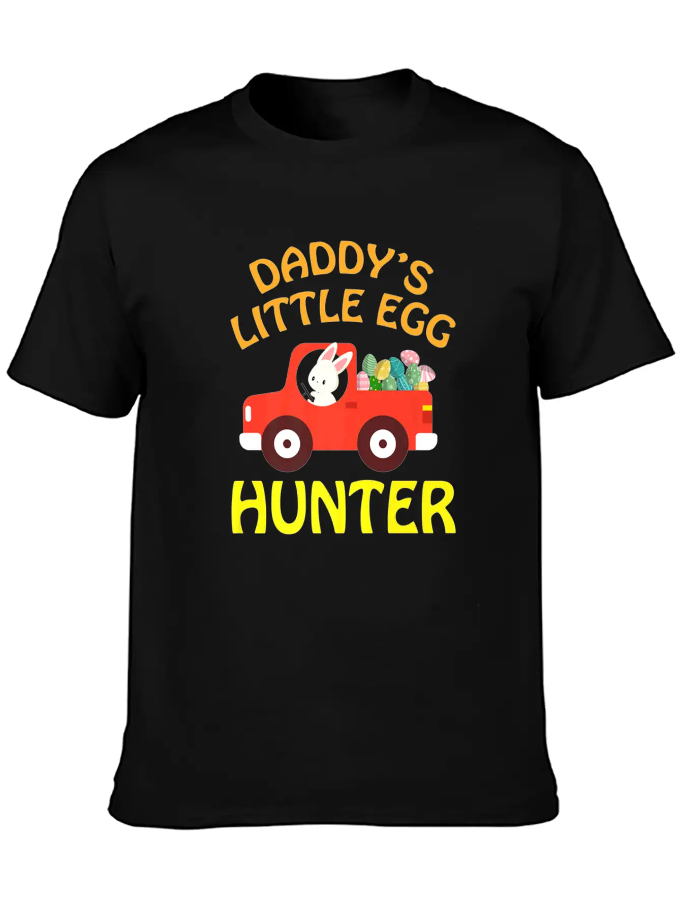 Bunny Drive Car Carring Eggs Daddys Little Egg Hu Basic Graphic T-Shirt ¨C Daily Comfort In Soft Cotton