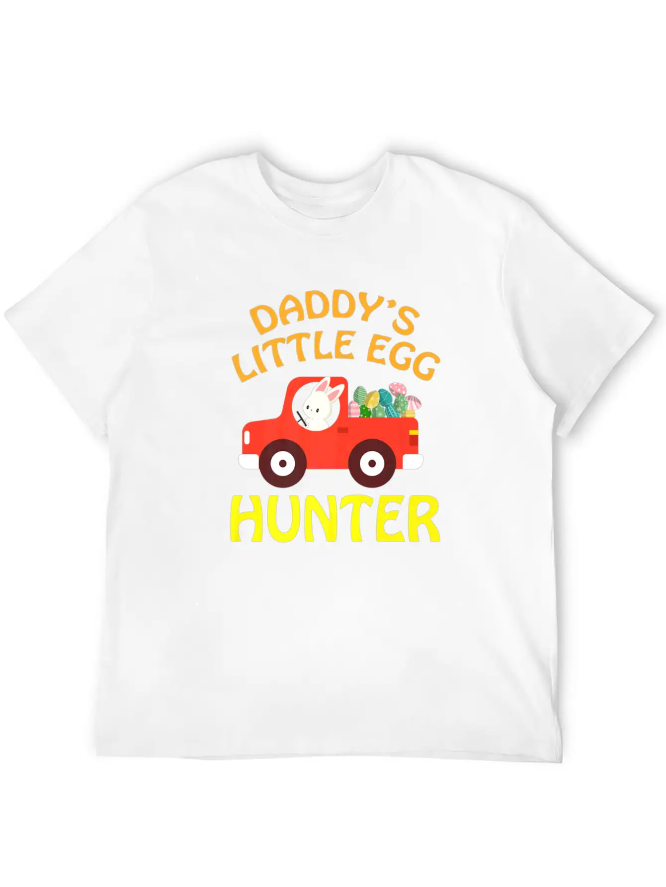 Bunny Drive Car Carring Eggs Daddys Little Egg Hu Basic Graphic T-Shirt ¨C Daily Comfort In Soft Cotton