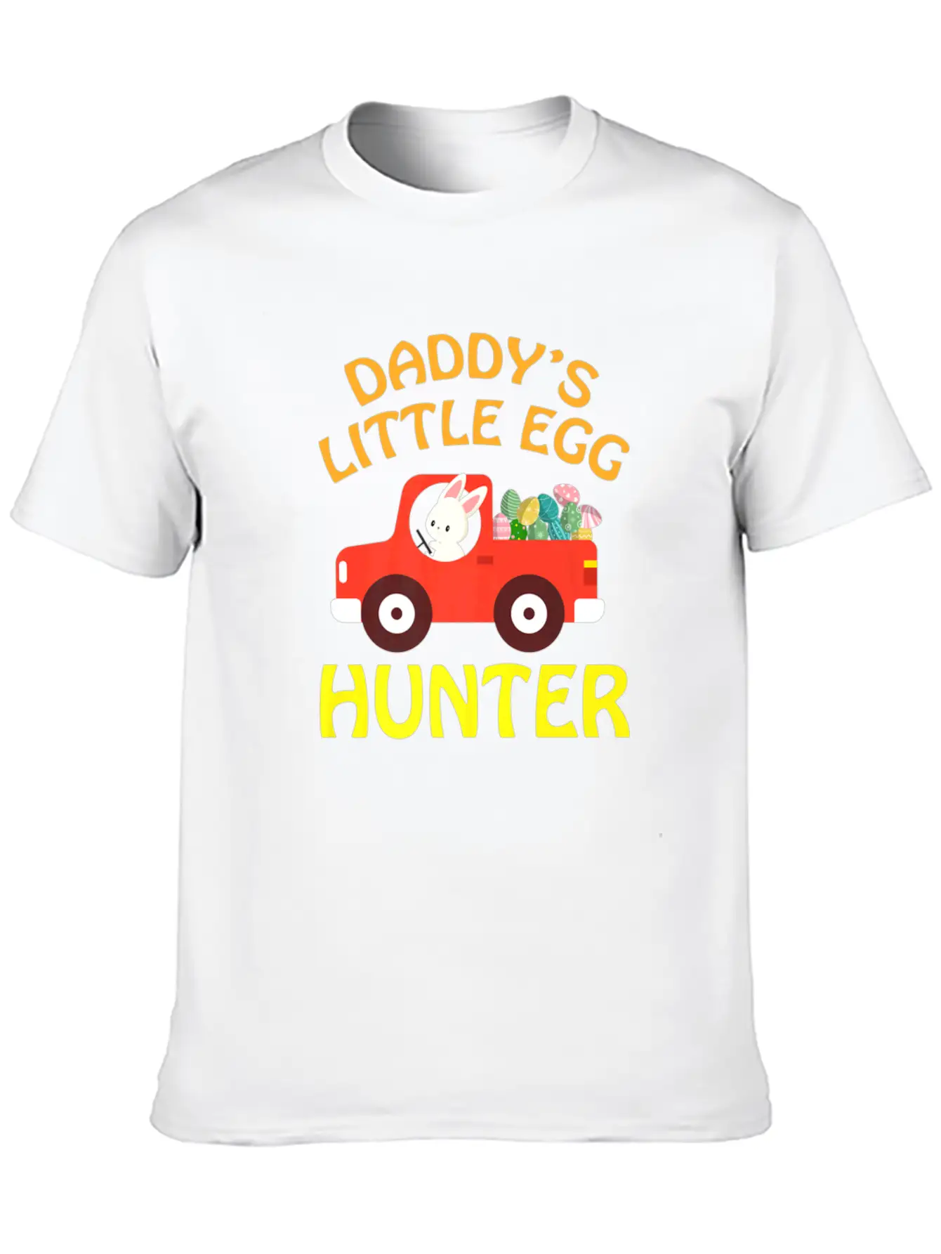 Bunny Drive Car Carring Eggs Daddys Little Egg Hu Basic Graphic T-Shirt ¨C Daily Comfort In Soft Cotton