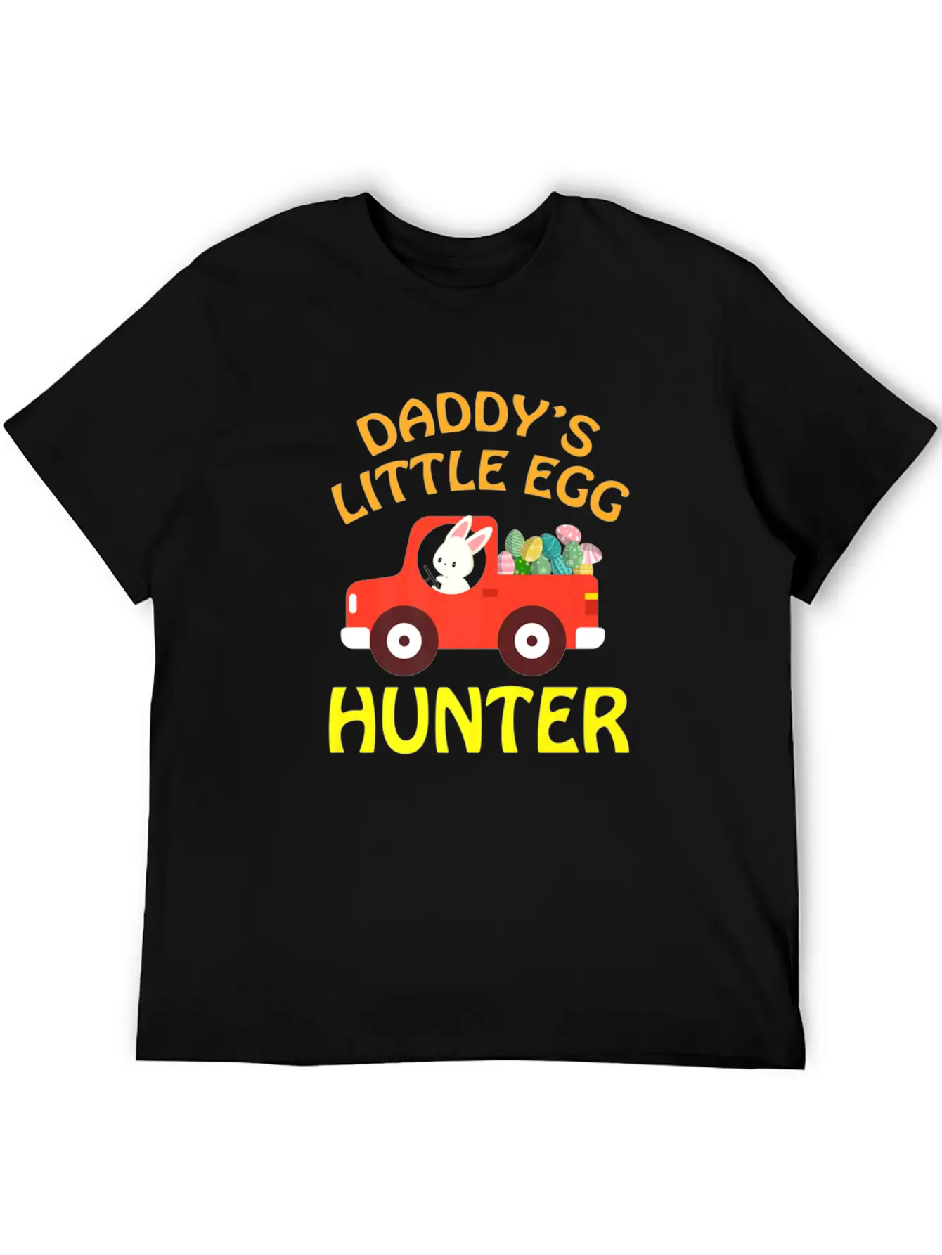 Bunny Drive Car Carring Eggs Daddys Little Egg Hu Basic Graphic T-Shirt ¨C Daily Comfort In Soft Cotton